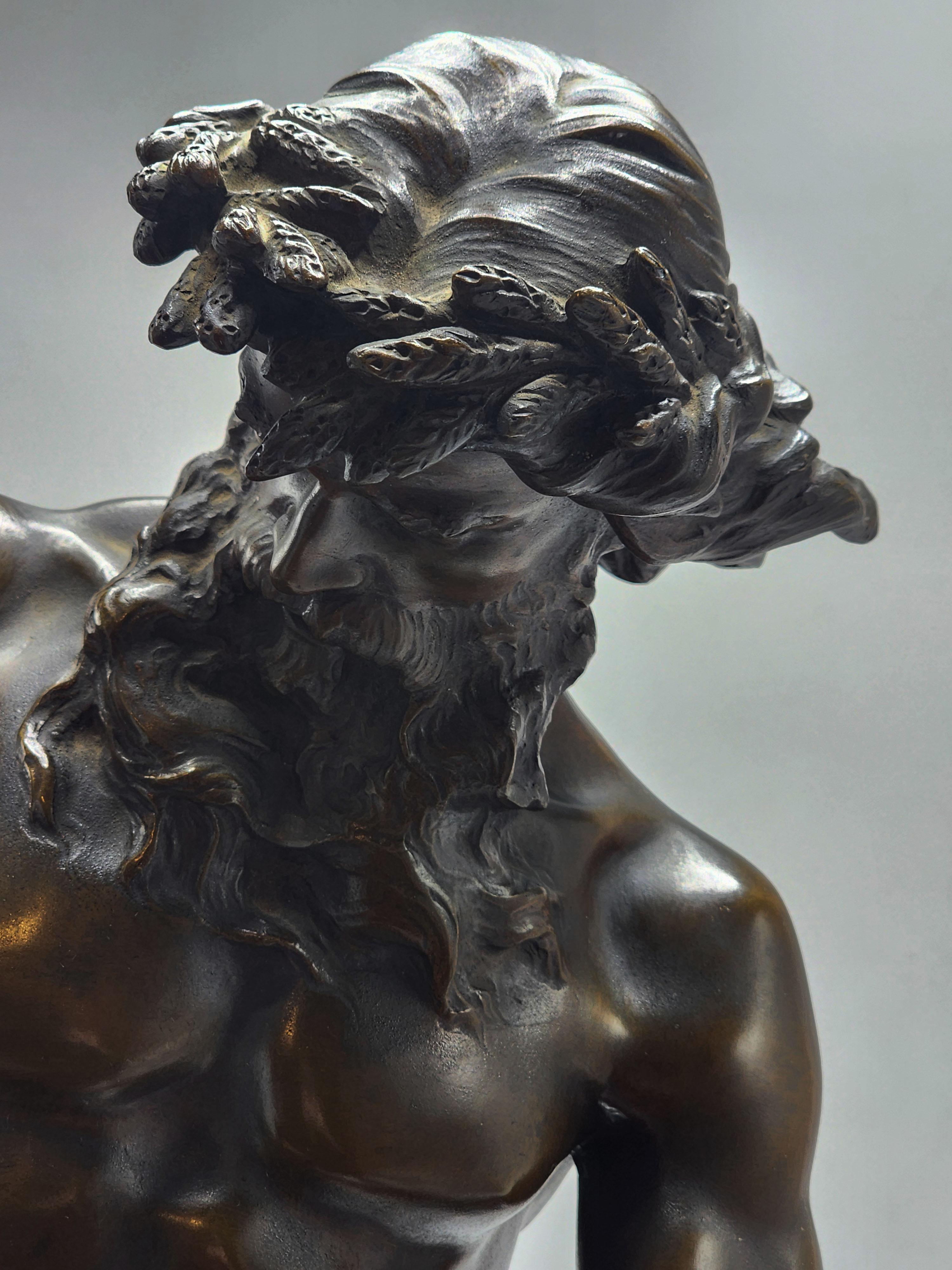 Escultura de bronce patinado 