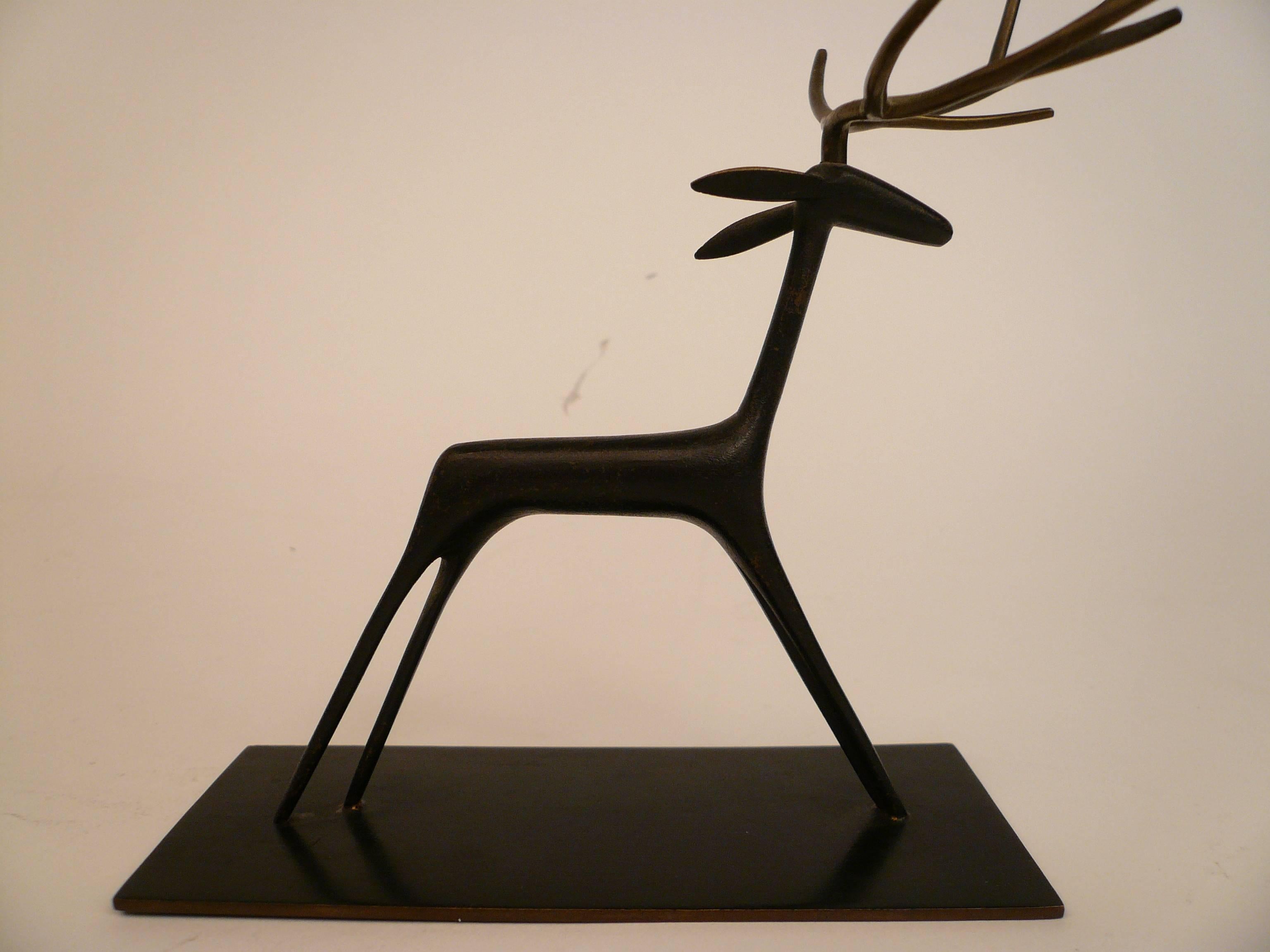 This whimsical sculpture of a stag is from the famed Werkstatte Hagenauer Wien.