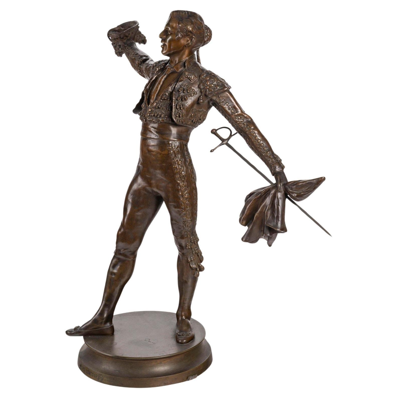 Patinated Bronze Sculpture of a Toreador, Early 20th Century. For Sale