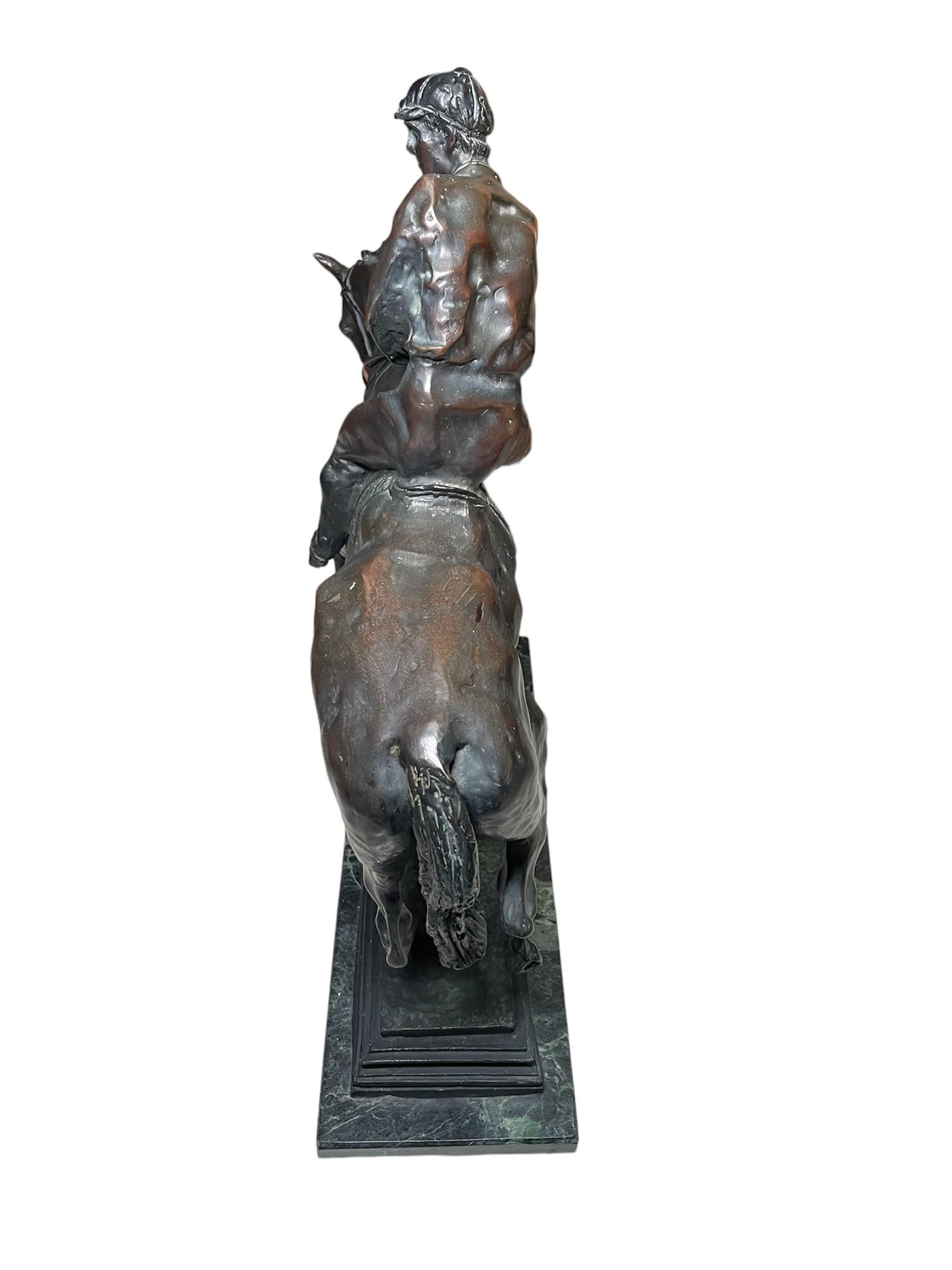 20th Century Patinated Bronze Sculpture of Le Grand Jockey by Isidore J. Bonheur