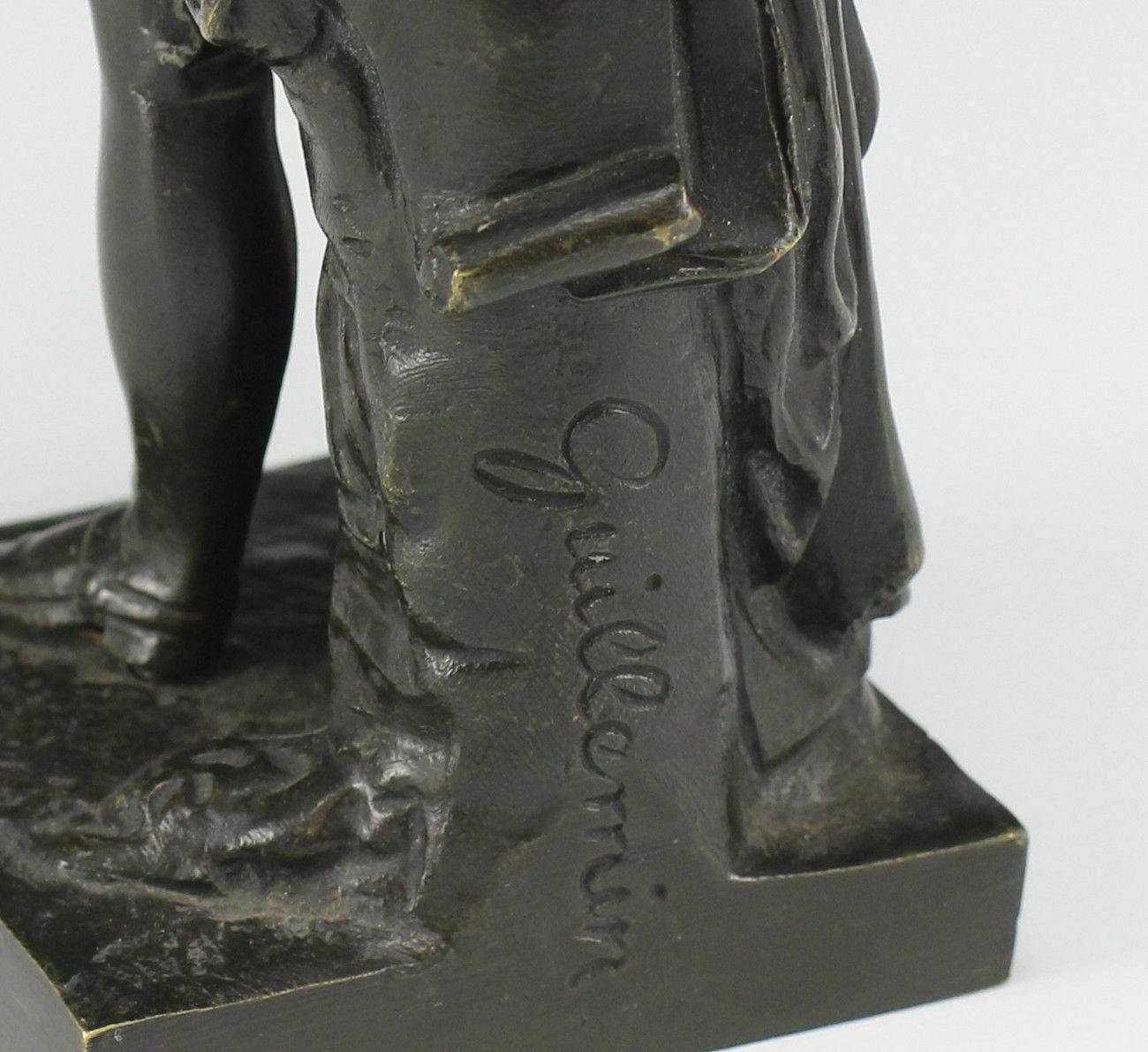 19th Century Patinated Bronze Sculpture of Napoleon by Guillemin, Emile H.  For Sale