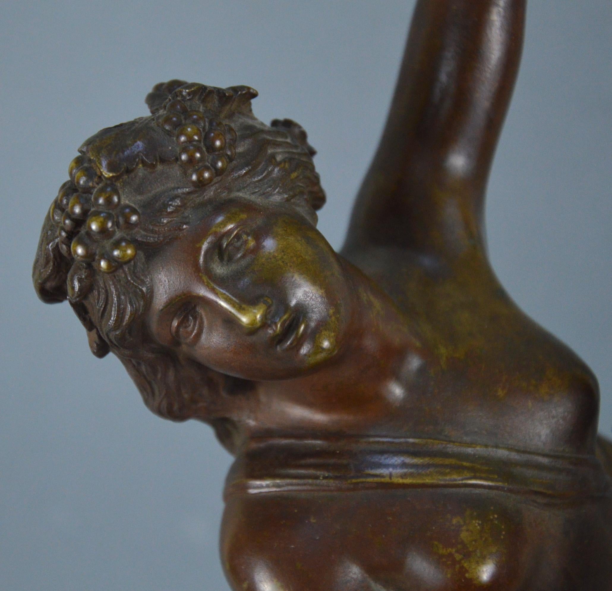 Patinated Bronze Sculpture Representing a Bacchante 19th Century 2