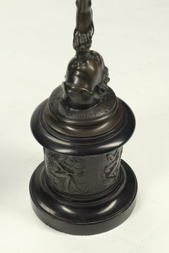 Patinated Bronze Sculptures of Mercury and Fortuna, 19th Century French