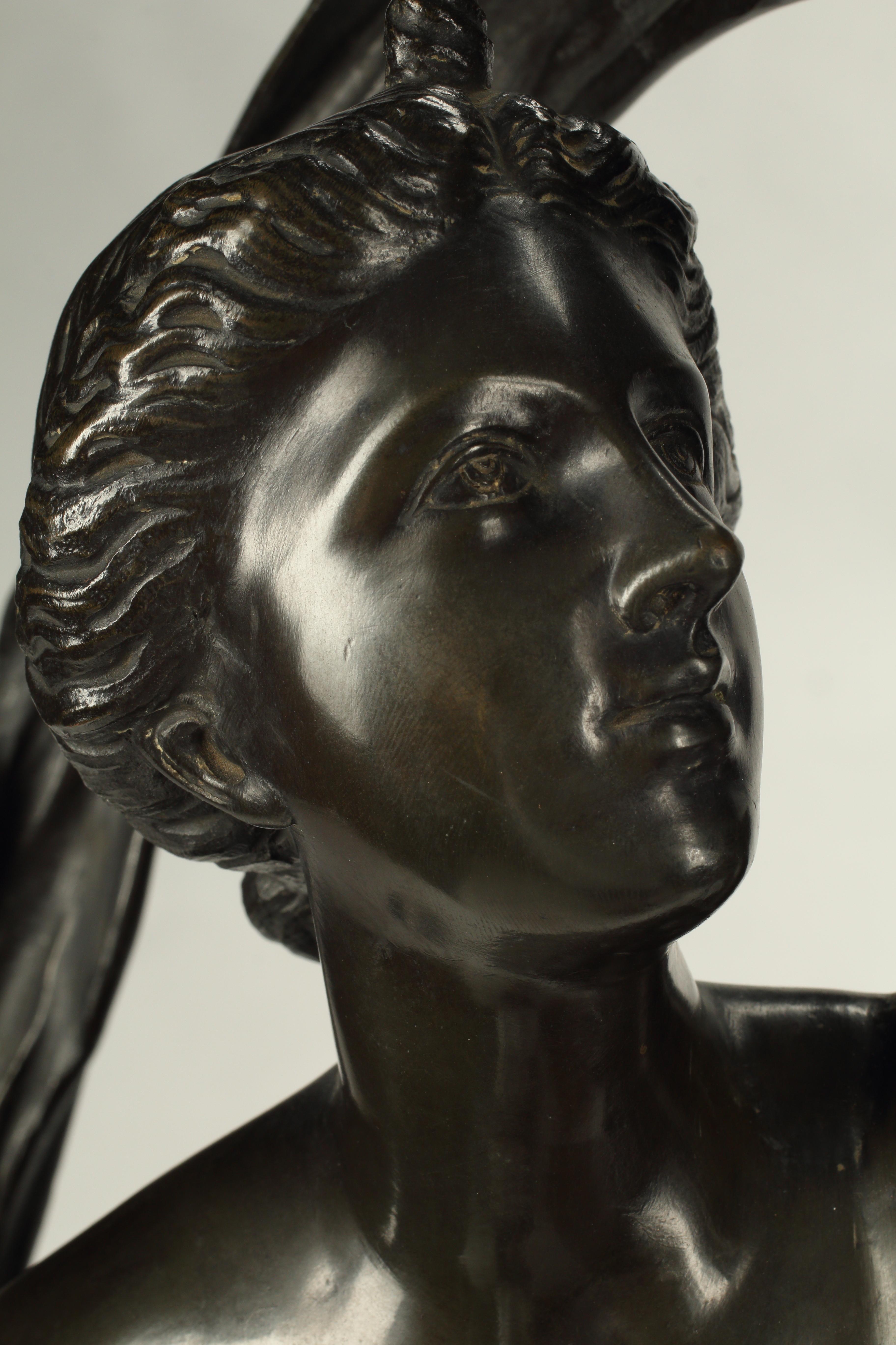 Bronzo Sculture in bronzo patinato di Mercurio e Fortuna, XIX secolo, Francia in vendita