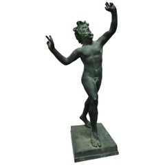Patinated Bronze Sculpture of “Dancing Faun”