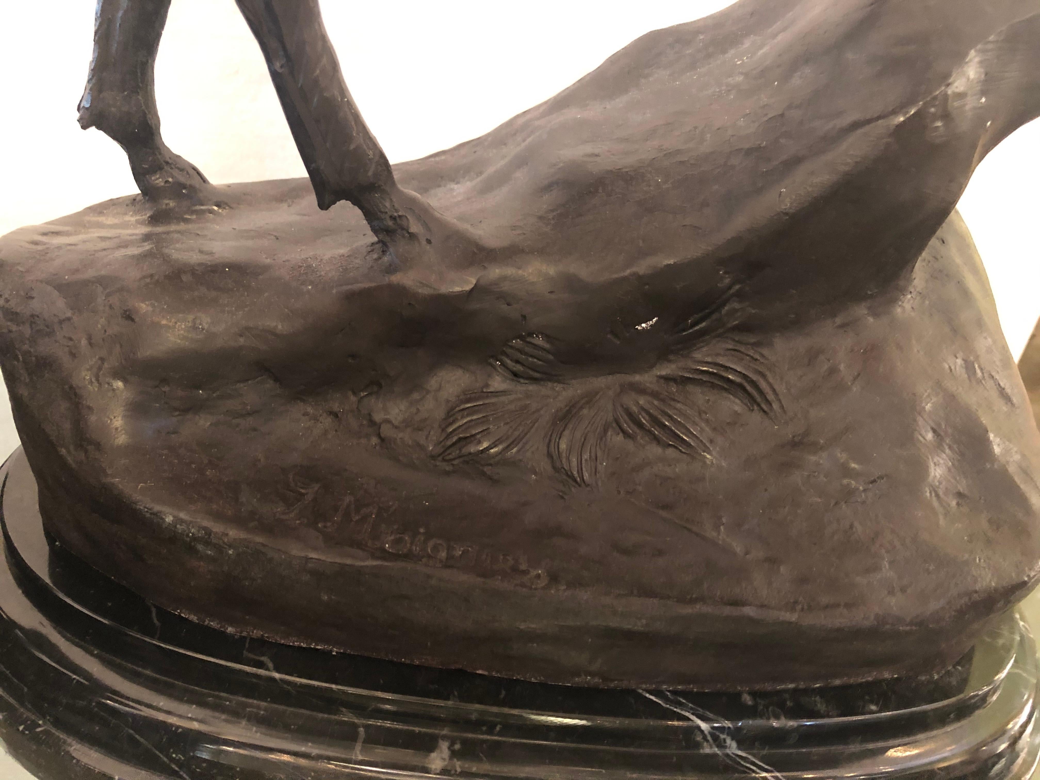 Bronze Les cerfs enchaînés d'après Jules Moigniez en vente