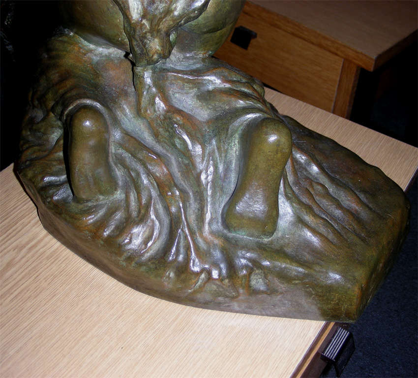Patinated Bronze Statue 