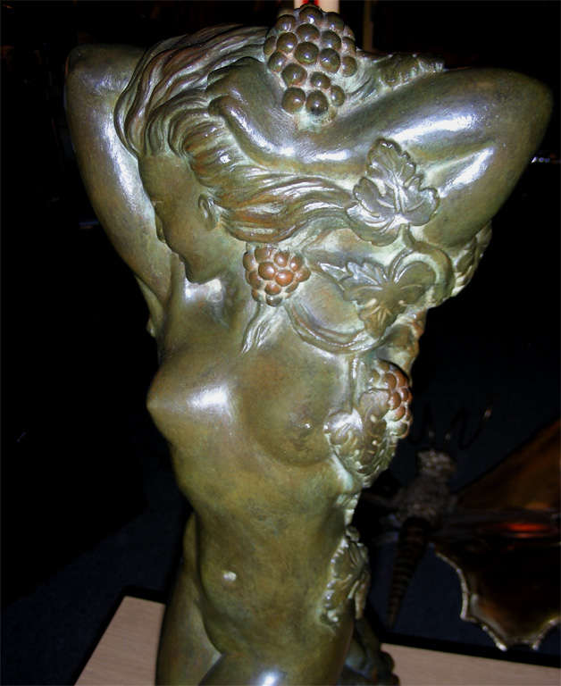 Patinated Bronze Statue 