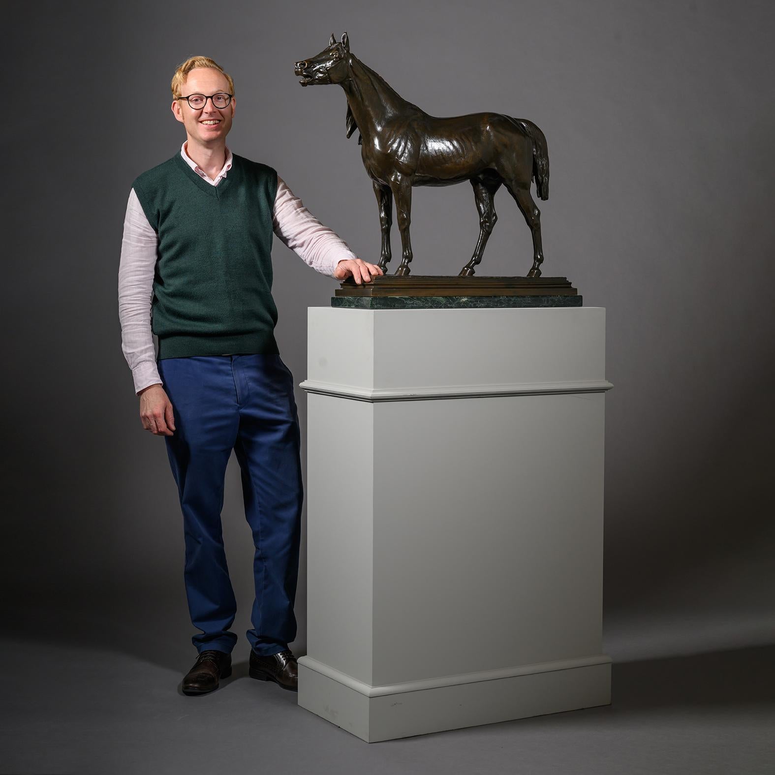 Patinated Bronze Statue Of ‘A Horse Calling’, By Isidore-Jules Bonheur For Sale 5