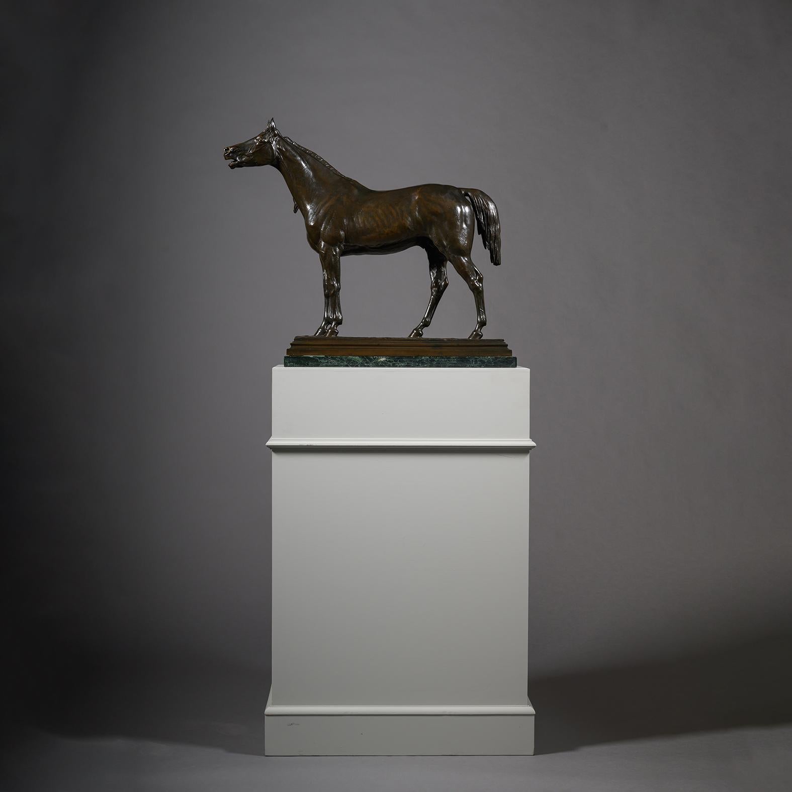 Patinated Bronze Statue Of ‘A Horse Calling’, By Isidore-Jules Bonheur For Sale 4