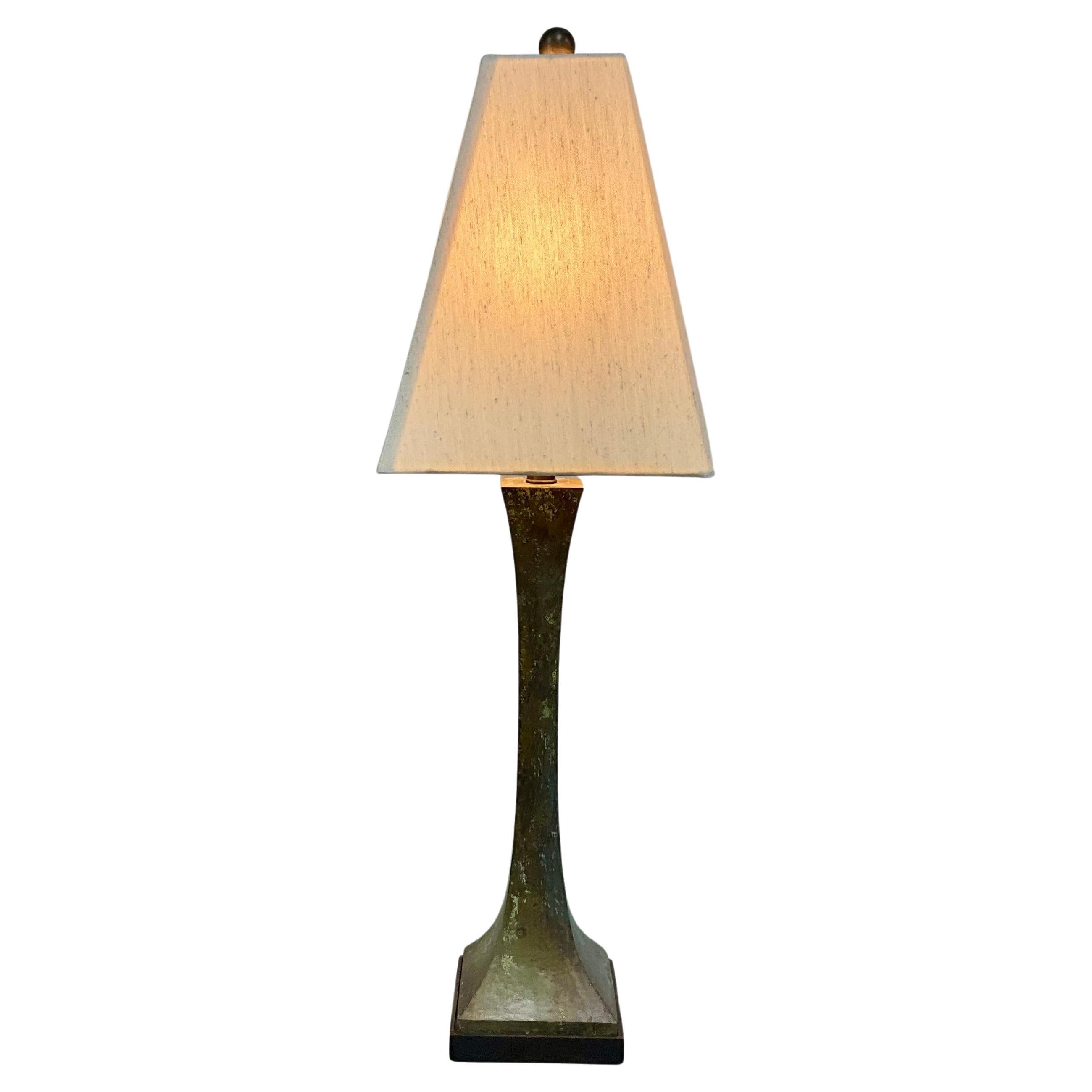 Patinated Bronze Table Lamp by Stewart Ross James for Hansen Lighting Co., 35″ H en venta