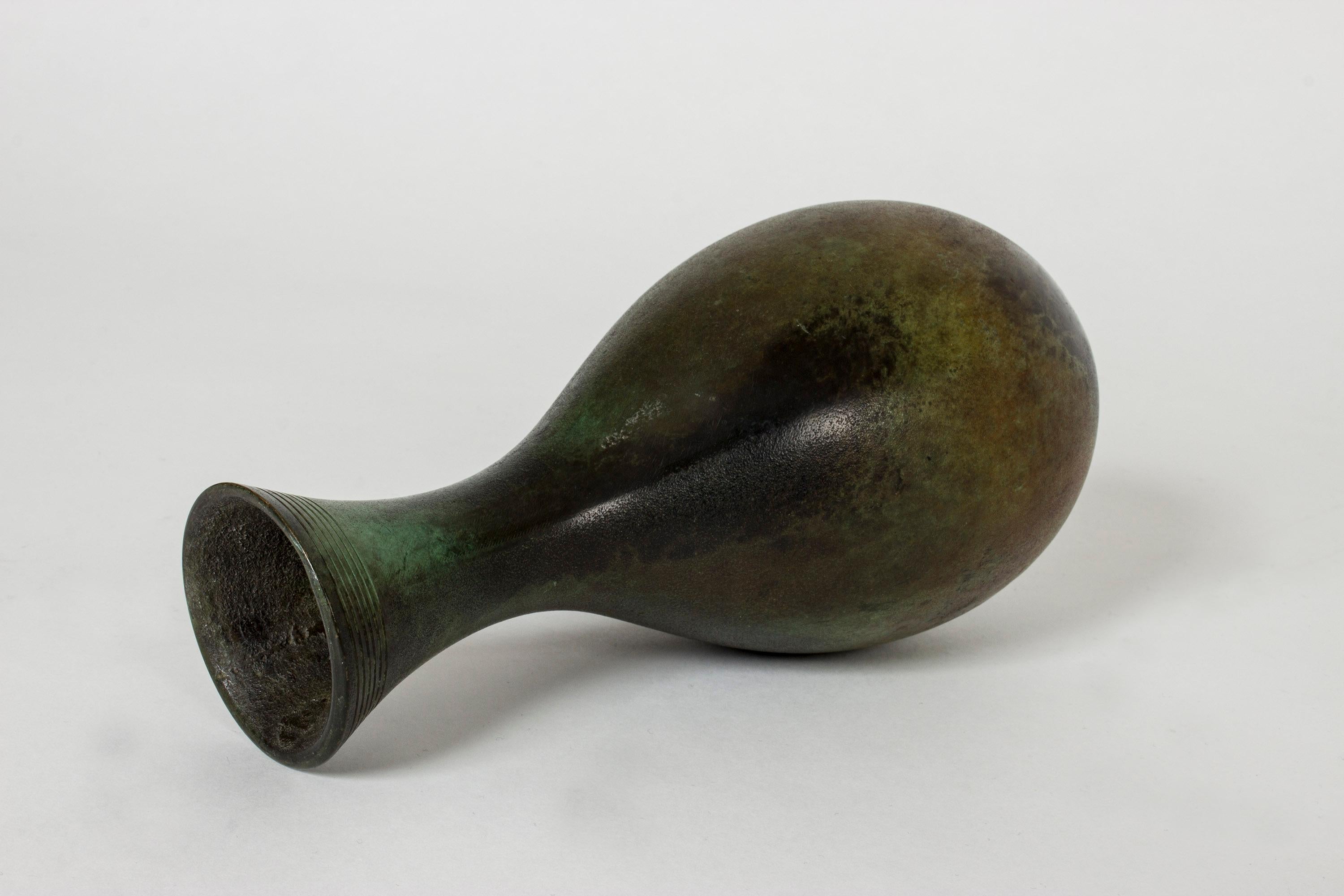 Scandinavian Modern Patinated Bronze Vase from GAB