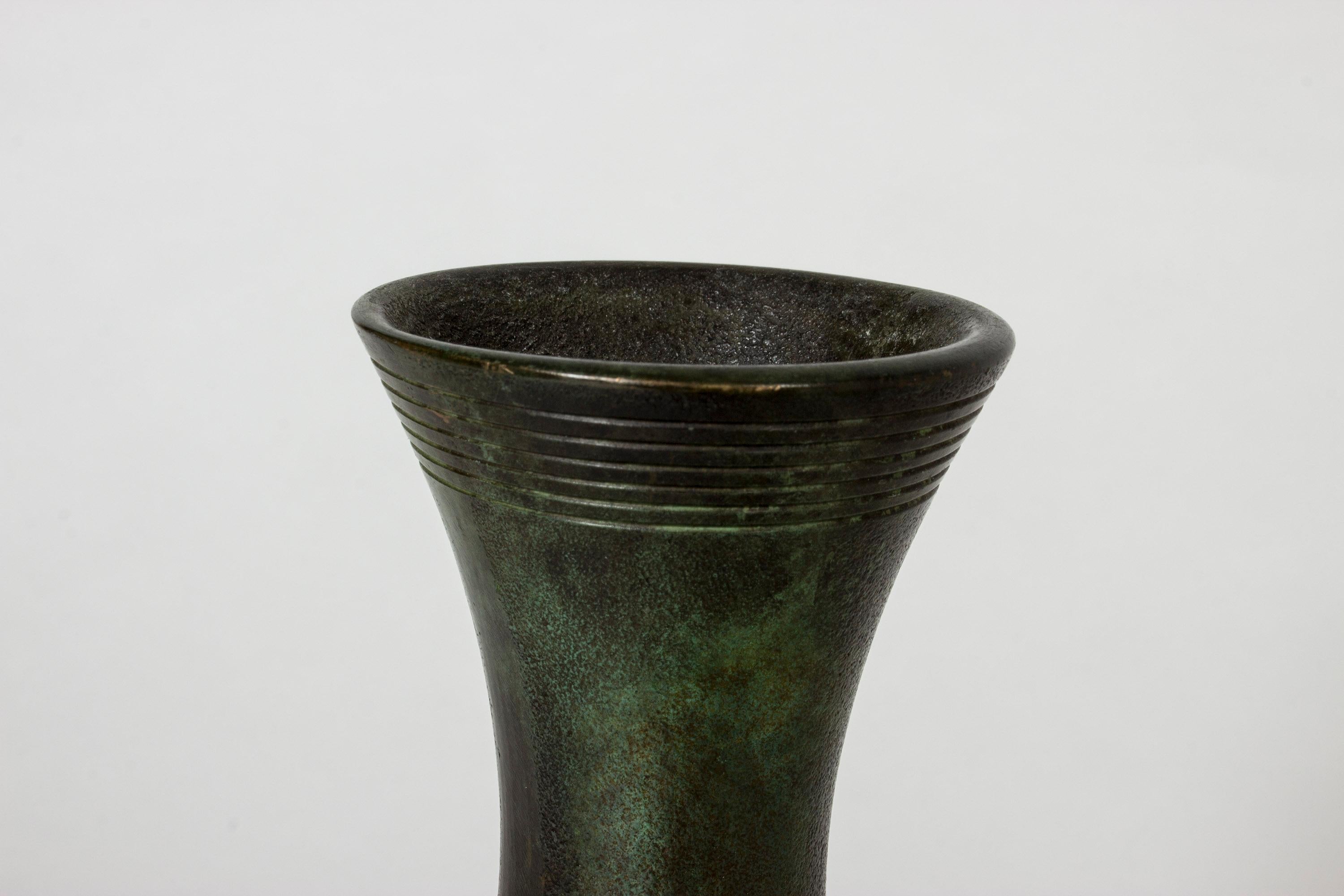 Patinated Bronze Vase from GAB In Good Condition In Stockholm, SE