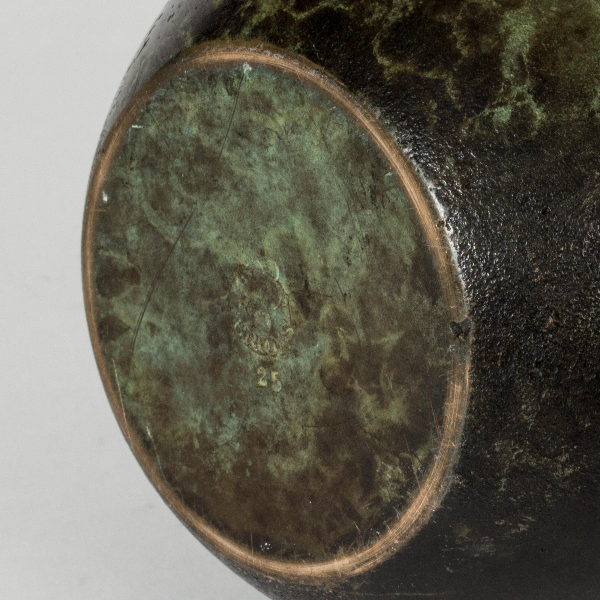 Mid-20th Century Patinated Bronze Vase from GAB