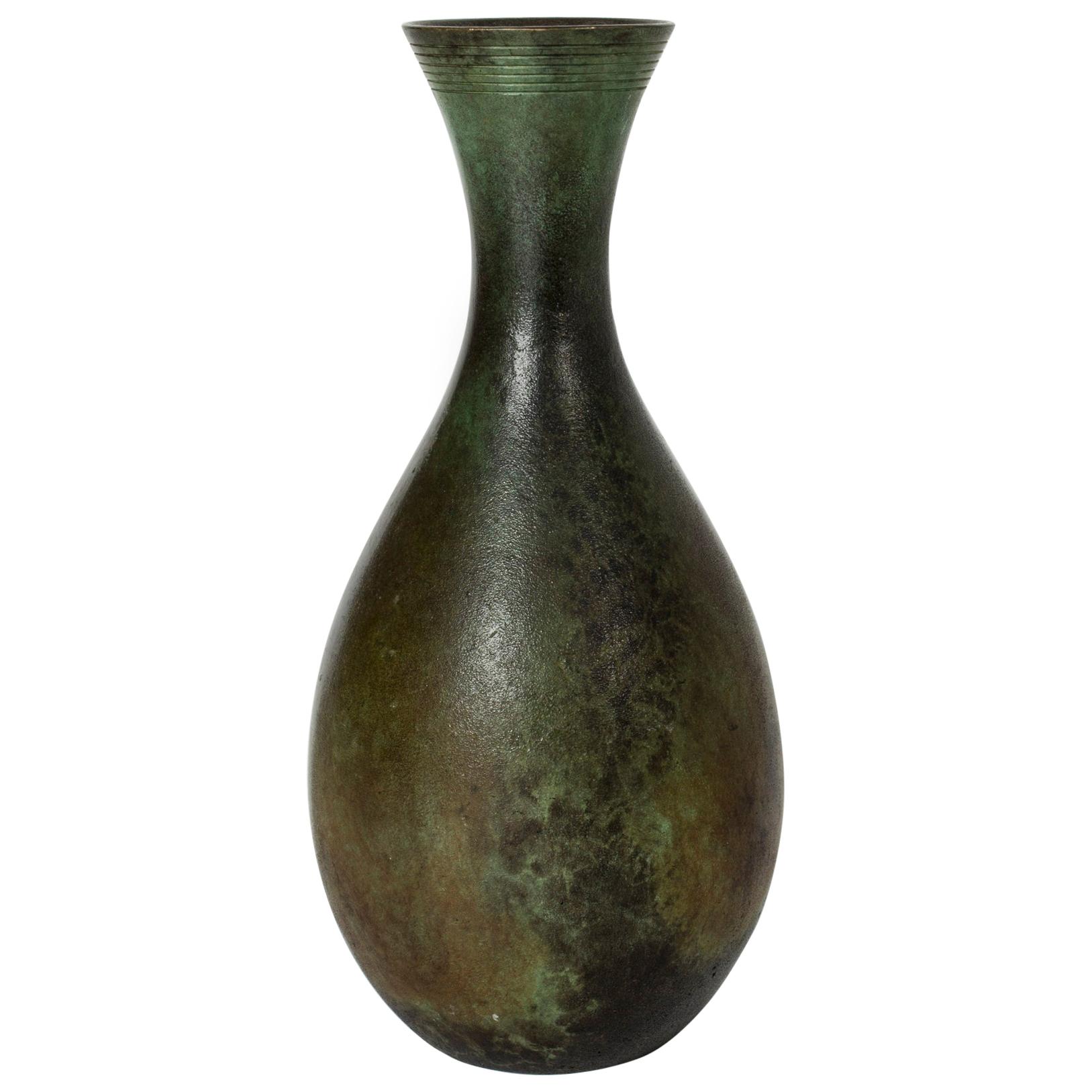 Patinated Bronze Vase from GAB