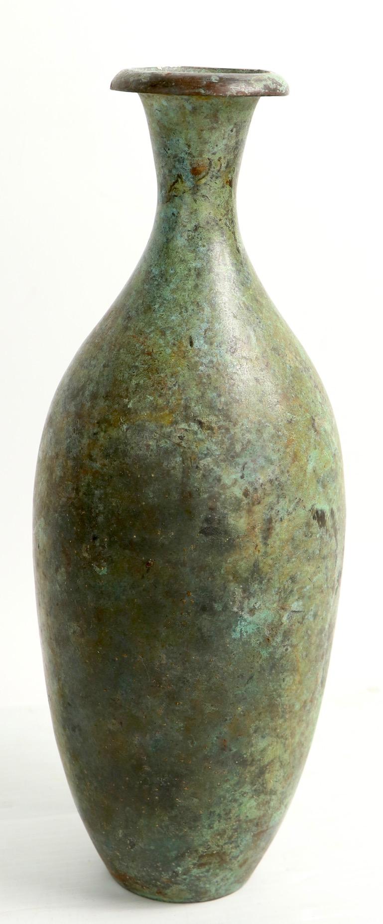 Patinated Bronze Vase Possibly Guldsmedsaktiebolaget In Good Condition In New York, NY