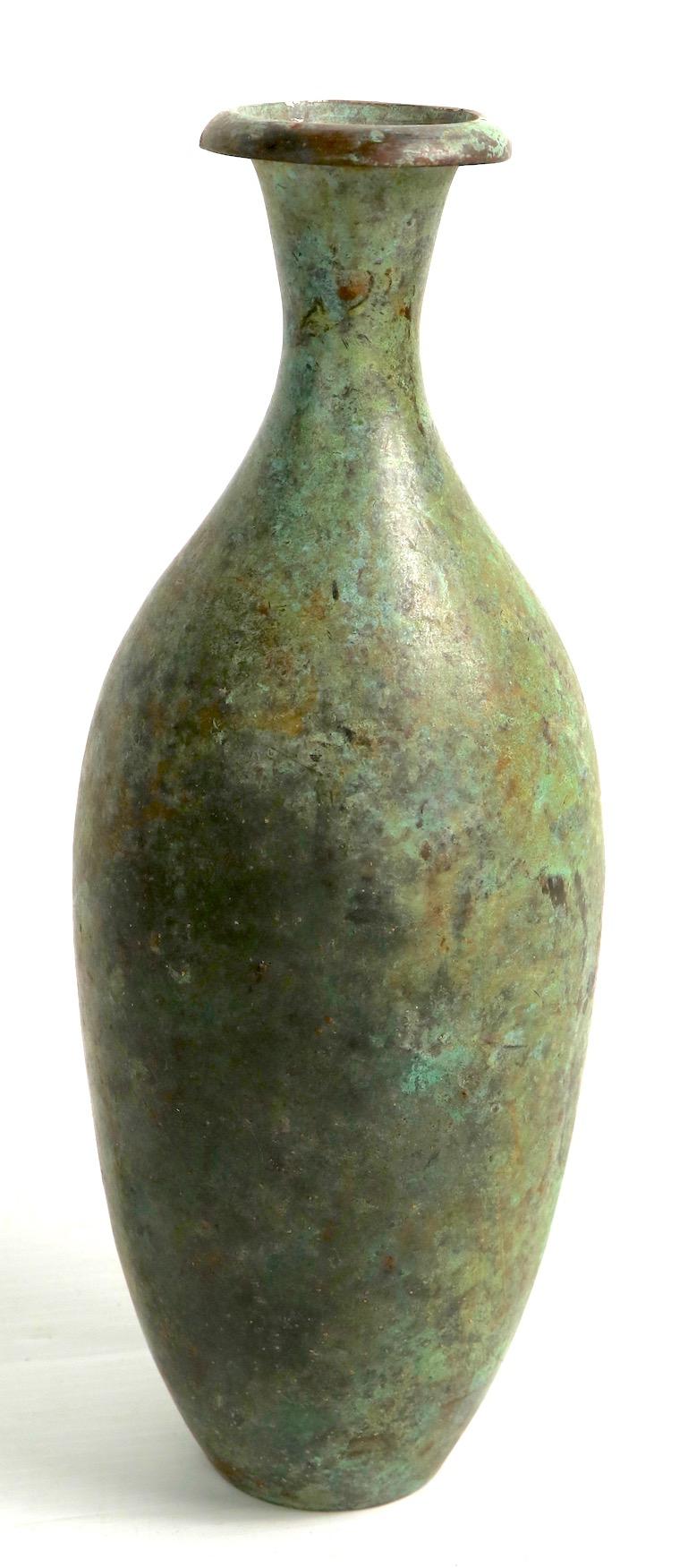 20th Century Patinated Bronze Vase Possibly Guldsmedsaktiebolaget