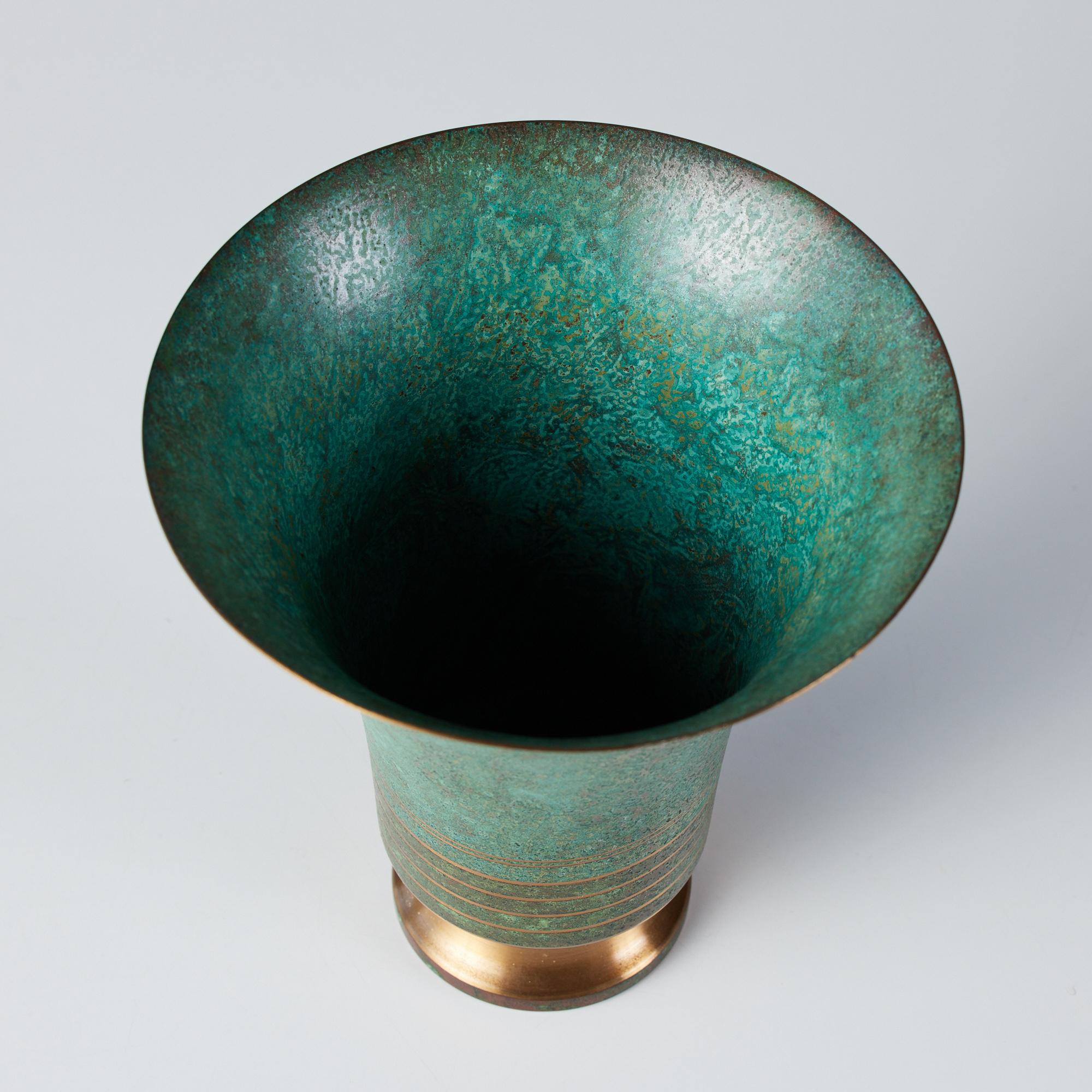 Patinated Bronze Vessel by Carl Sorensen In Good Condition In Los Angeles, CA