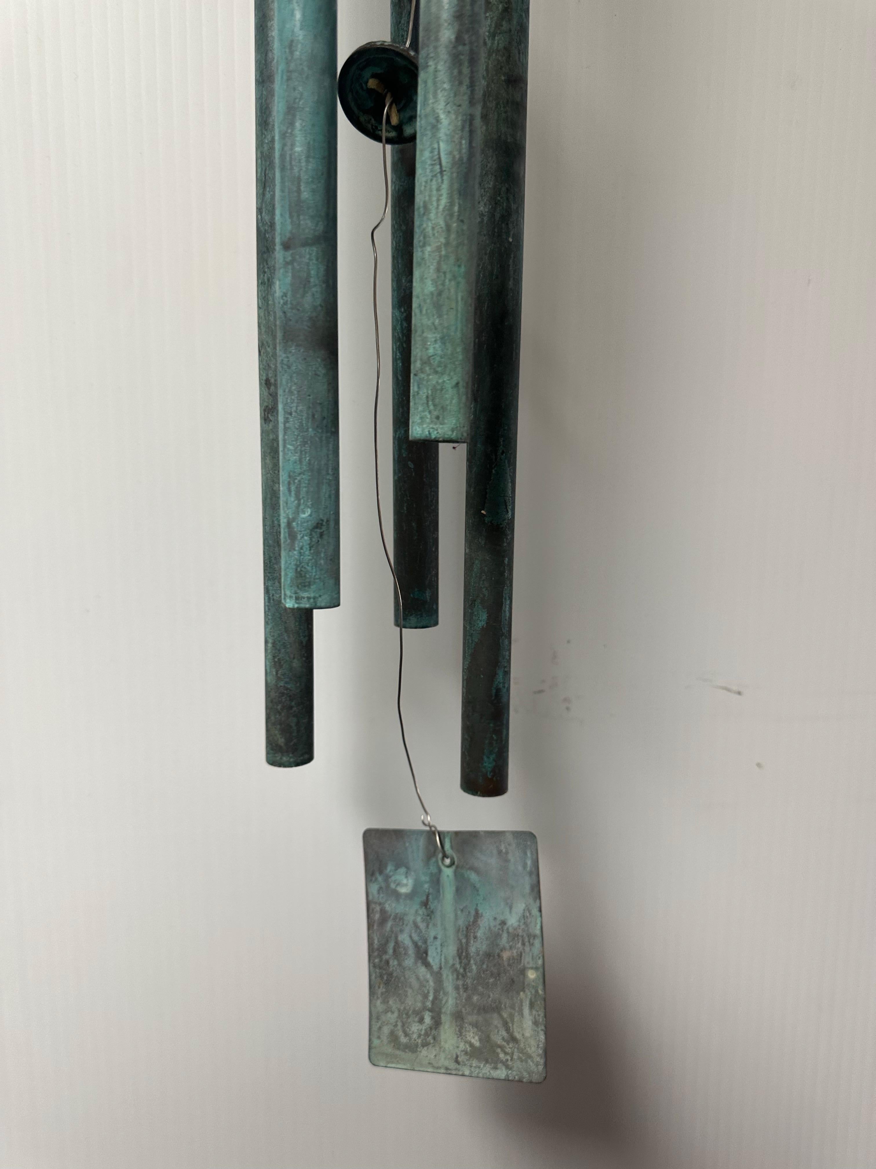 Patinated Bronze Wind Chimes in the Style of Walter Lamb 5
