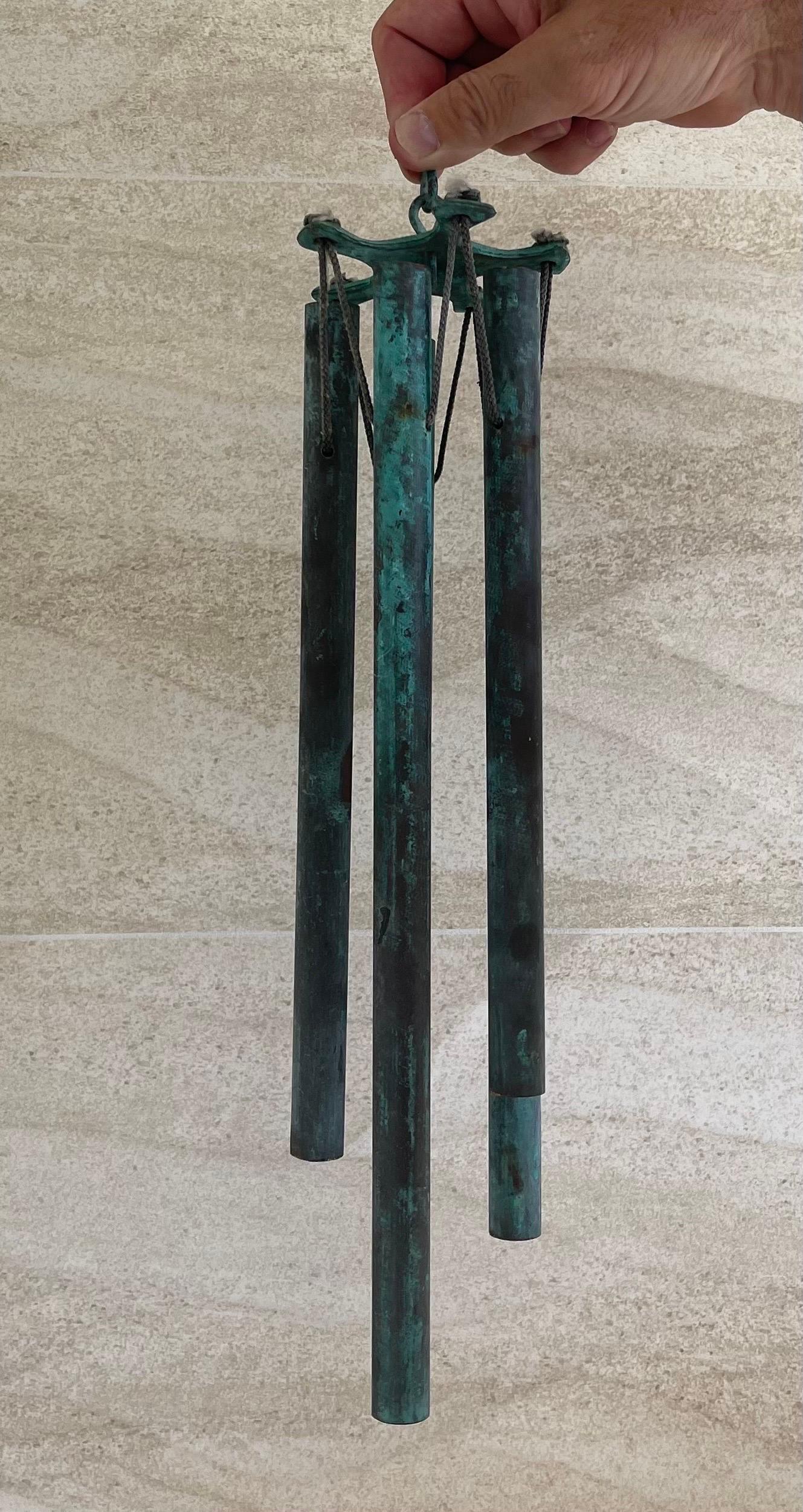 Patinated Bronze Wind Chimes in the Style of Walter Lamb 2