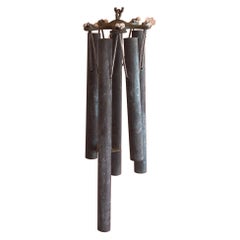 Vintage Patinated Bronze Wind Chimes in the Style of Walter Lamb