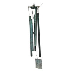 Patinated Bronze Wind Chimes in the Style of Walter Lamb