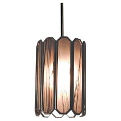 Patinated Bronze with Black Obsidian Pendant, Echo by Garnier&Linker