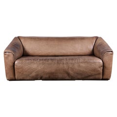 Patinated Buffalo Leather De Sede DS-47 Extendable 3-Seat Sofa