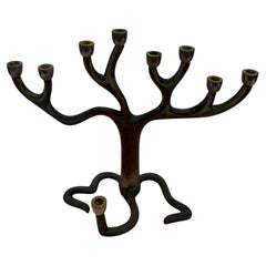 Candelabro patinato di Sandra Kravitz per Rosenthal, Menorah “Tree of Light”