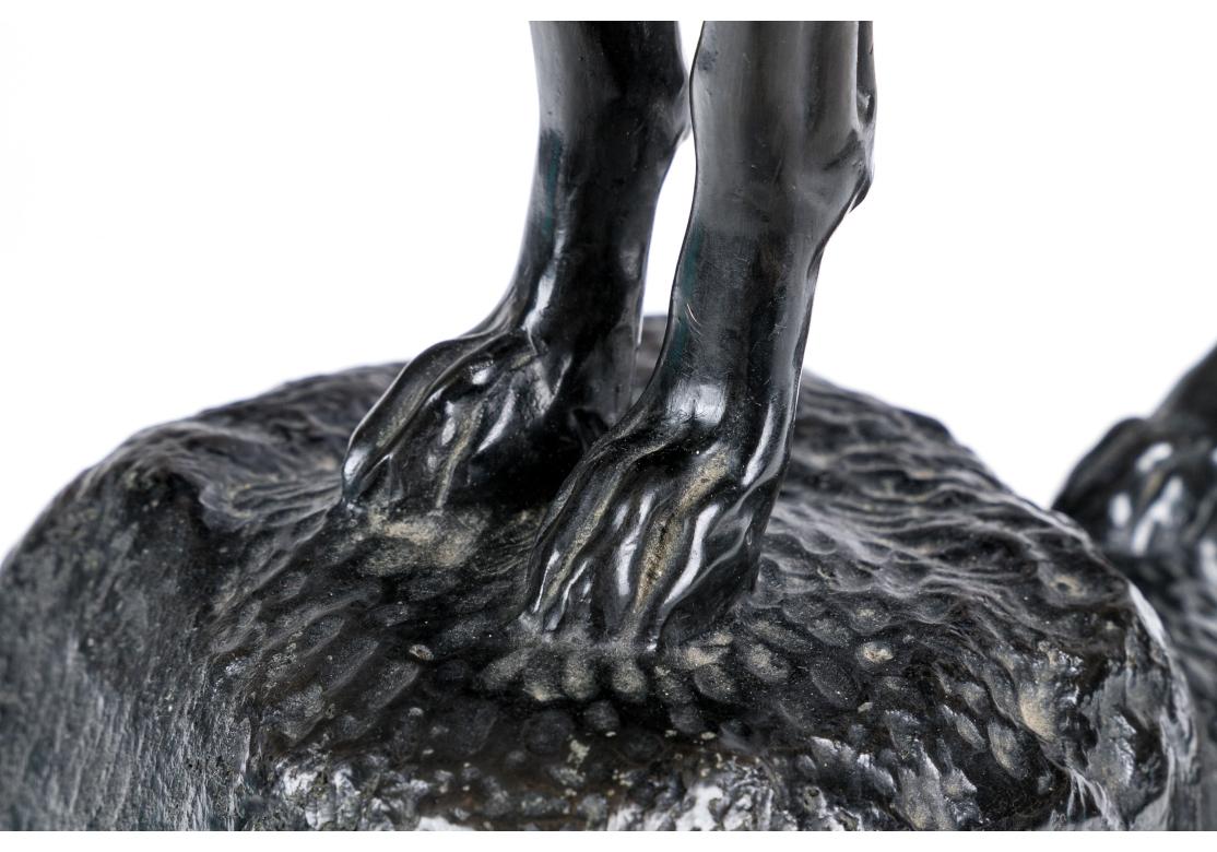 Patinated Cast Bronze Sculpture Of A Greyhound After Jules-Edmond Masson For Sale 1