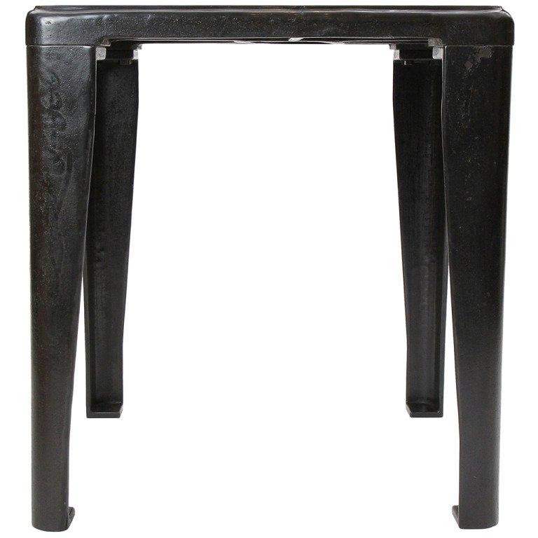 1920s Patinated Cast Iron Industrial Table