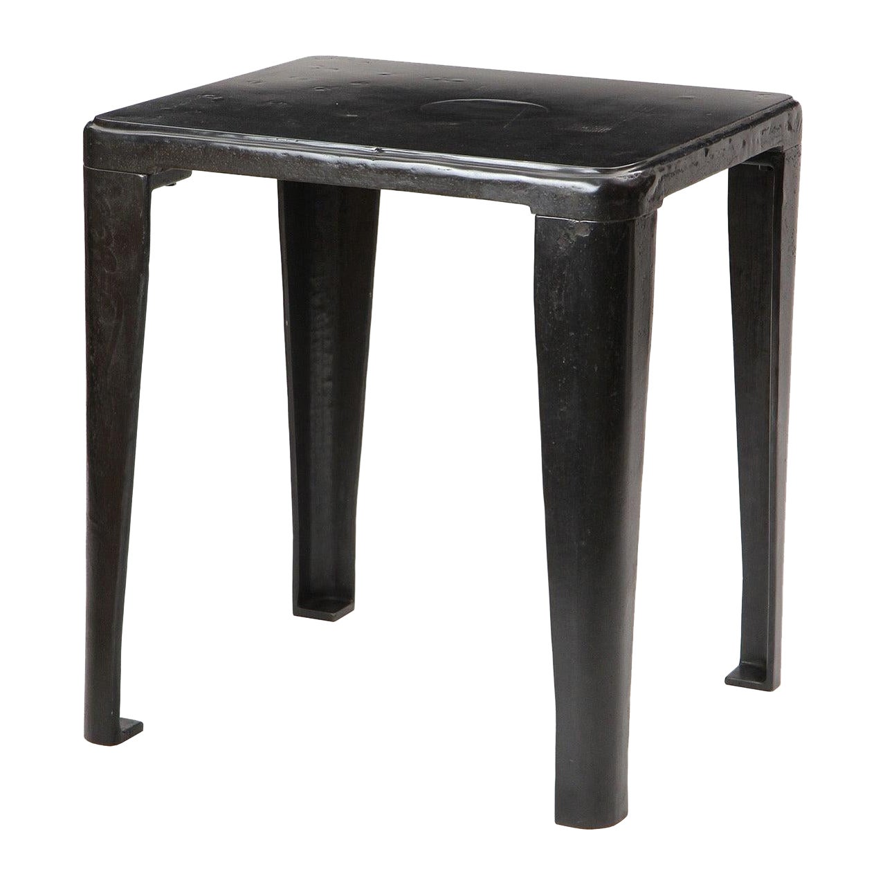 Patinated Cast Iron Industrial Table from USA