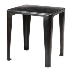 Patinated Cast Iron Industrial Table from USA