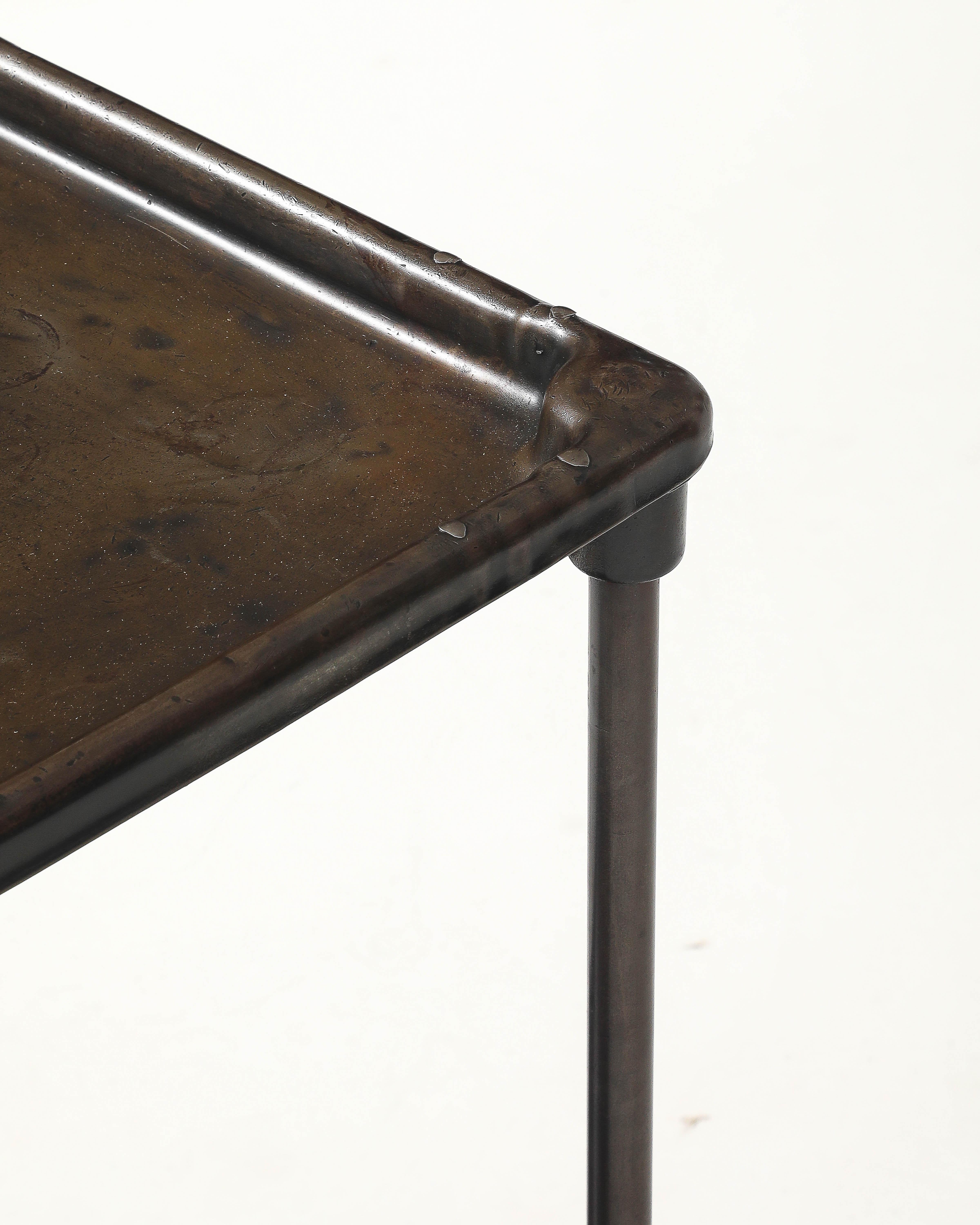 Patinated Cast Iron Side Table, United States, 20th C For Sale 7