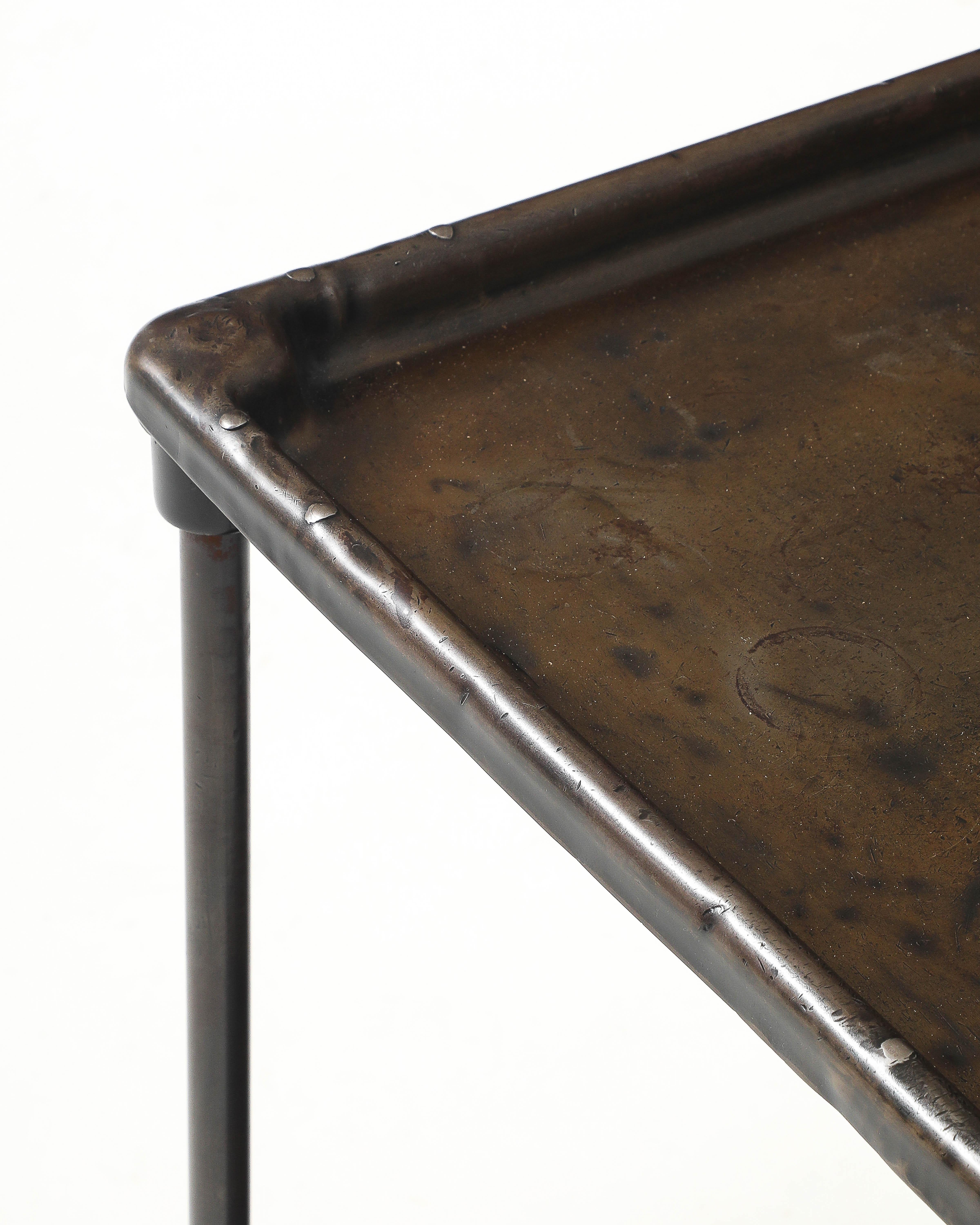 Patinated Cast Iron Side Table, United States, 20th C For Sale 9