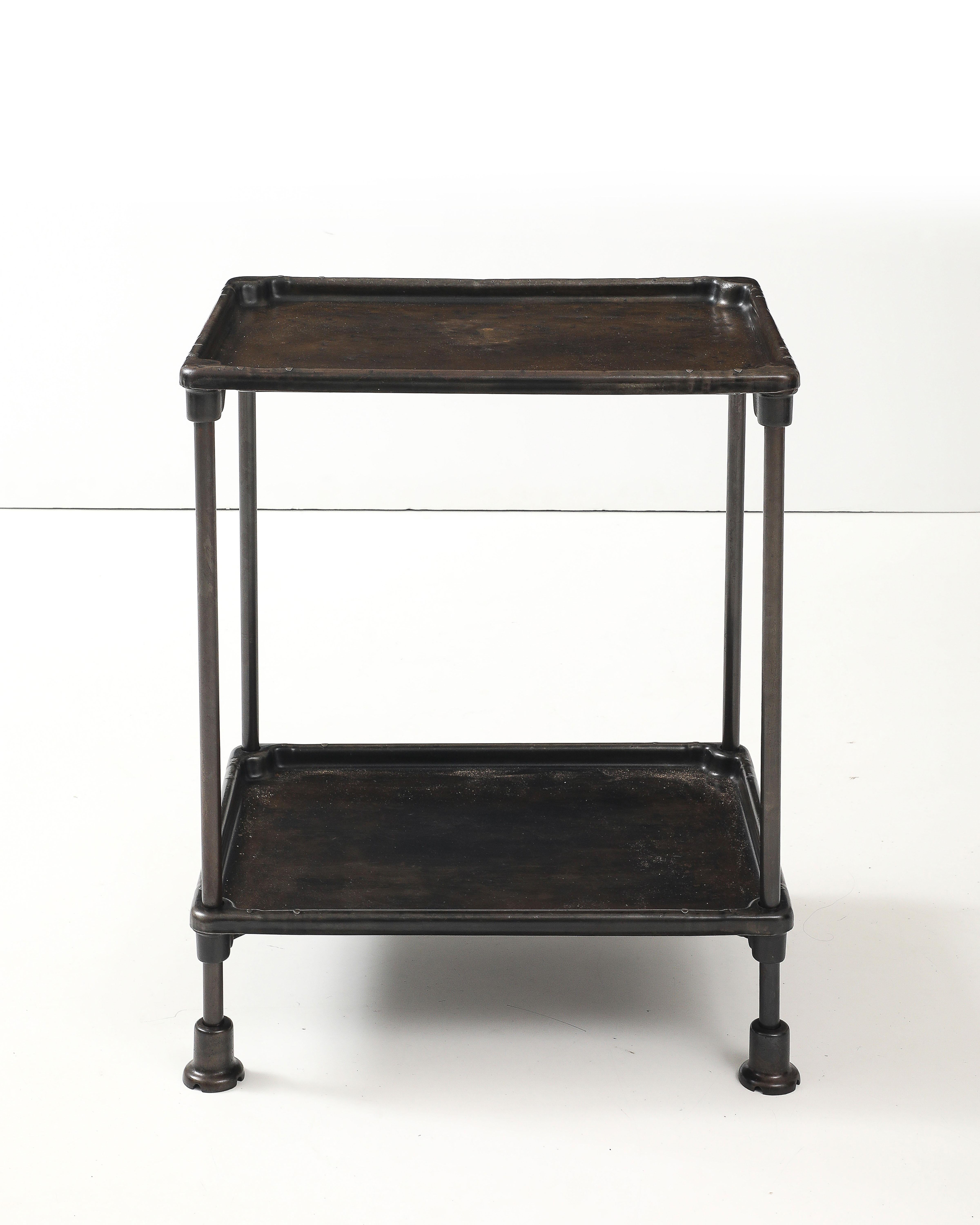 American Patinated Cast Iron Side Table, United States, 20th C For Sale