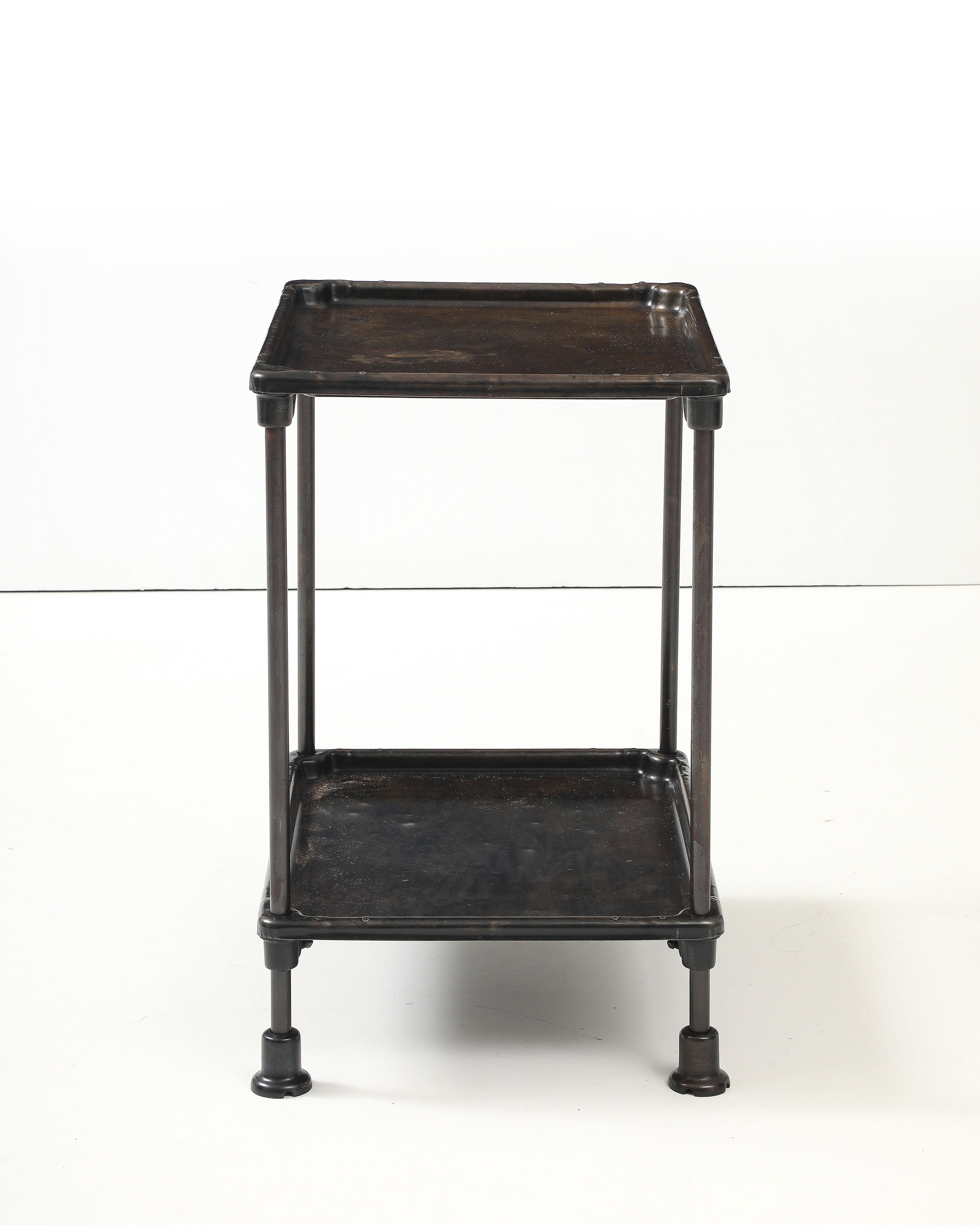 20th Century Patinated Cast Iron Side Table, United States, 20th C For Sale