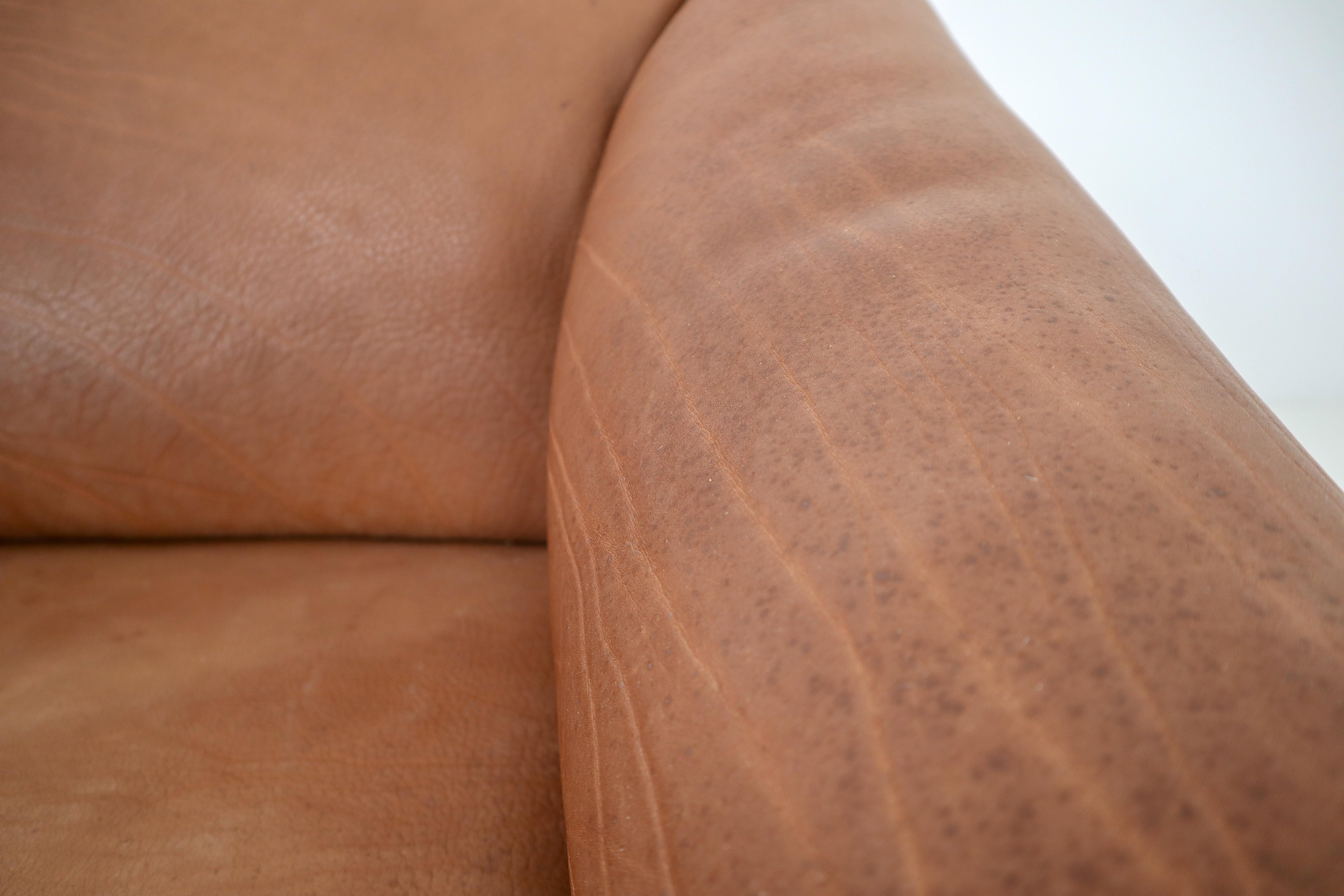 Swiss Patinated Cognac Leather 