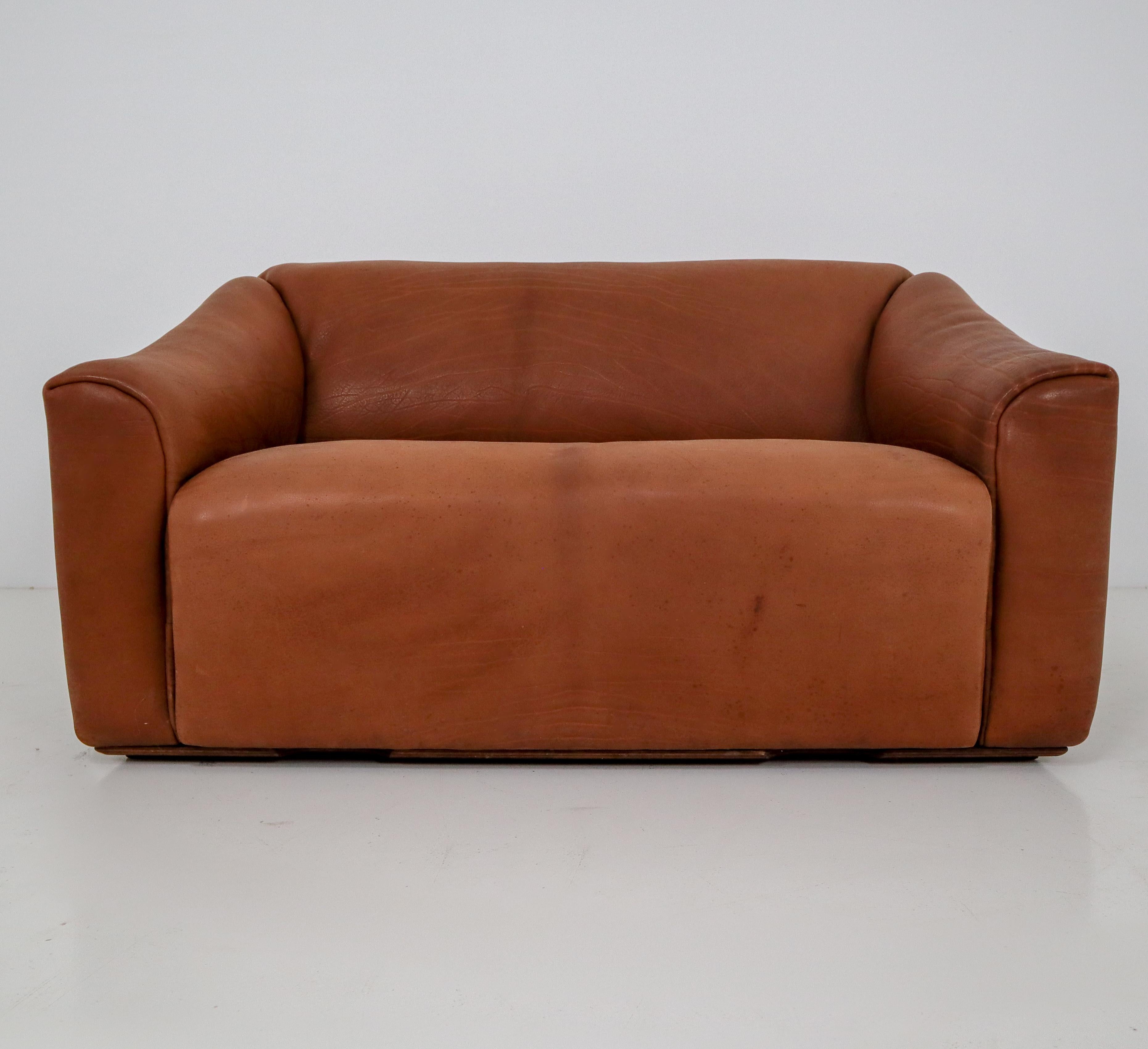 20th Century Patinated Cognac Leather 