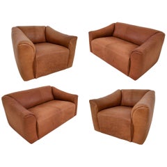 Vintage Patinated Cognac Leather "DS-47" Seatings by De Sede in Switzerland, circa 1970s