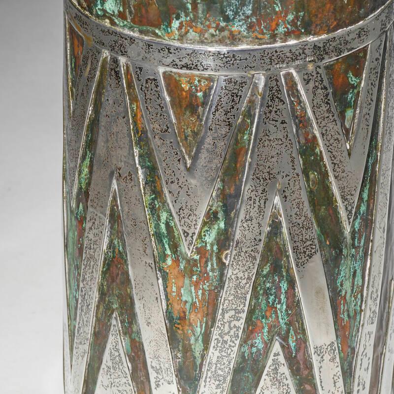 Vaso in rame patinato e argento di Graziella Laffi In condizioni buone in vendita a Montreal, QC