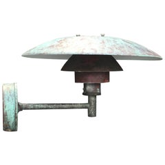 Patinated Copper Exterior Light 'PH 4, 5/3' by Poul Henningsen for Louis Poulsen