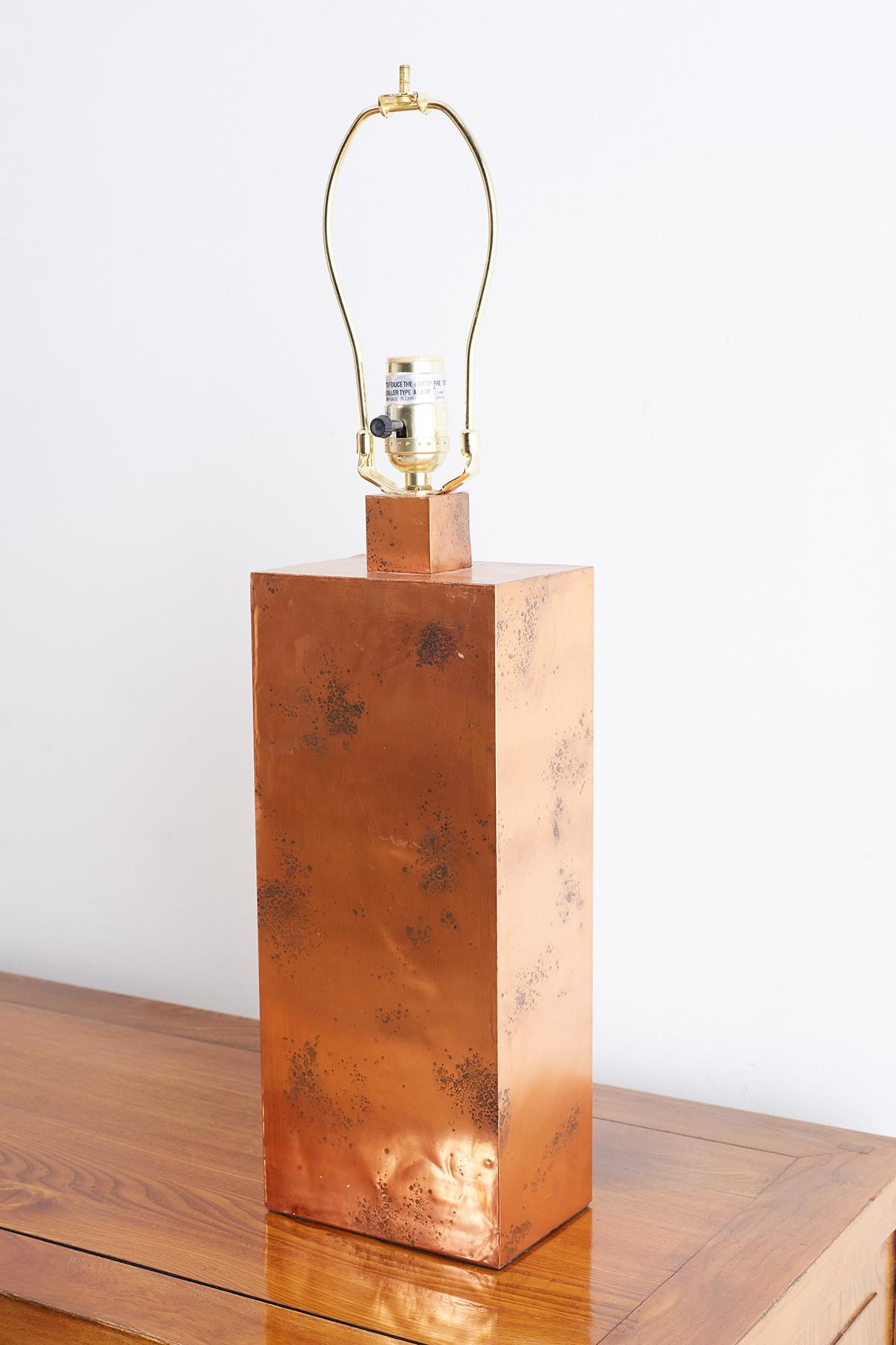 Brass Patinated Copper Lamps by Arteriors Tanner Kenzie