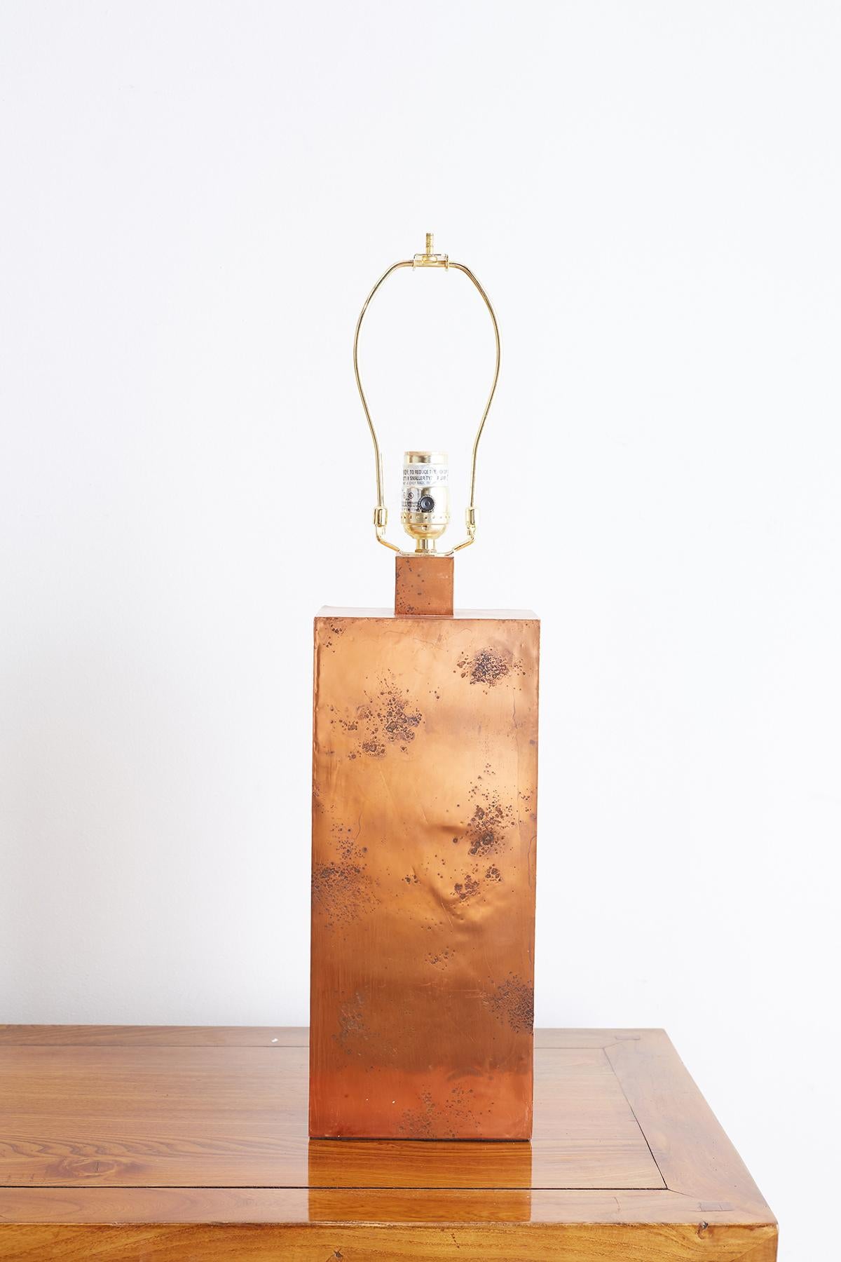 20th Century Patinated Copper Lamps by Arteriors Tanner Kenzie