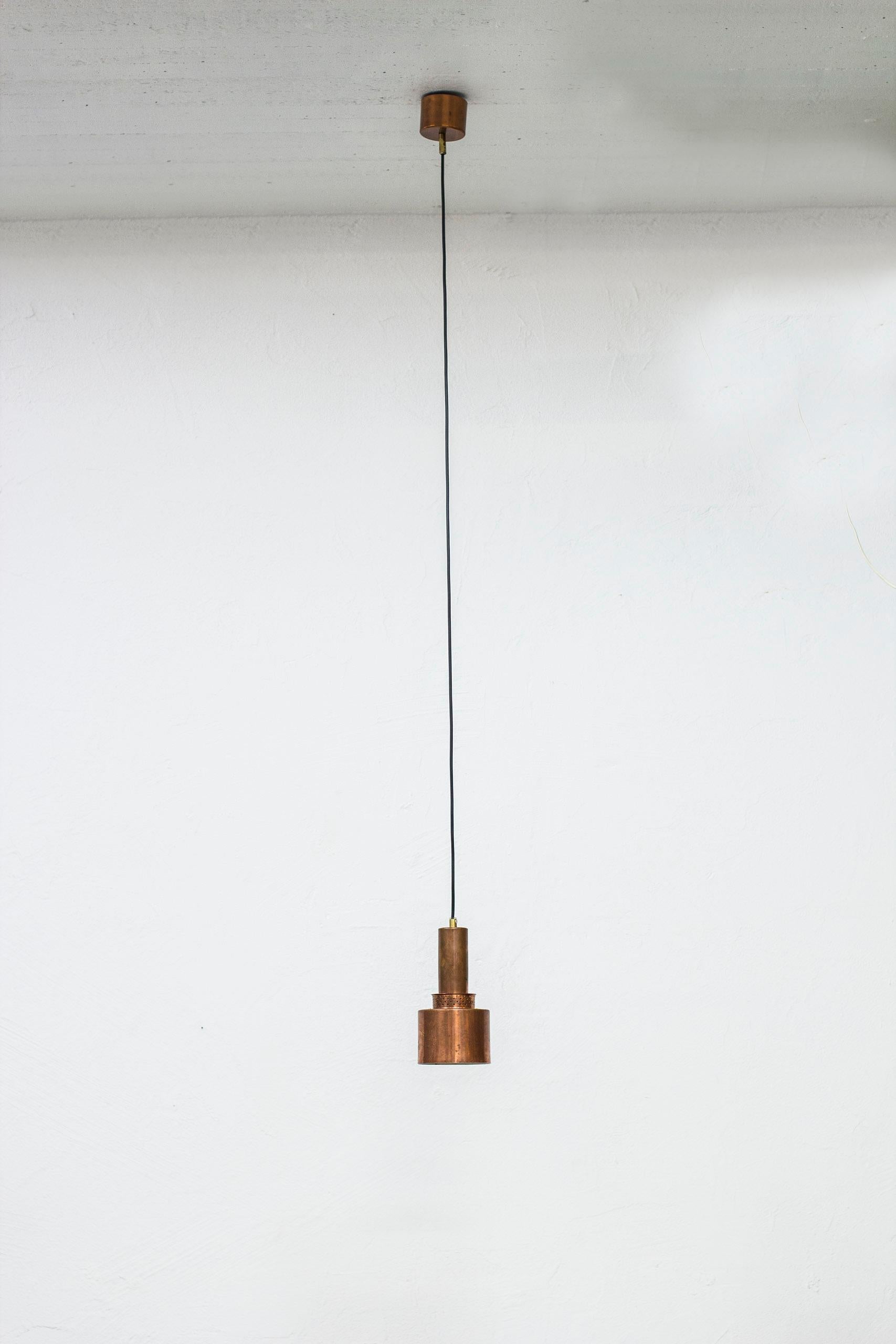 Patinated Copper Pendant Lamps by Hans Agne Jakobsson, Sweden, 1950s 1