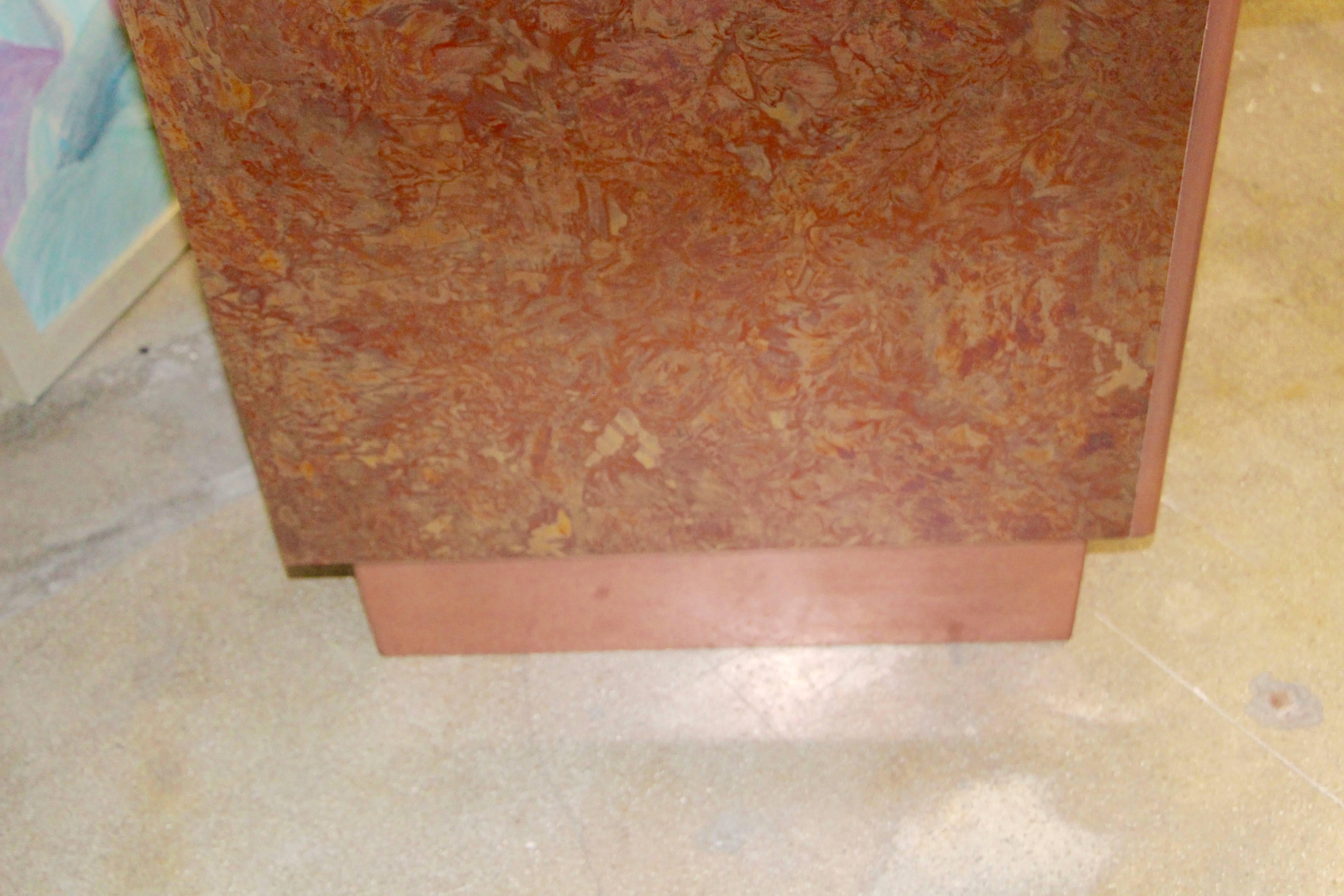 Patinated Copper Sheet Clad Nightstands or Chests 3