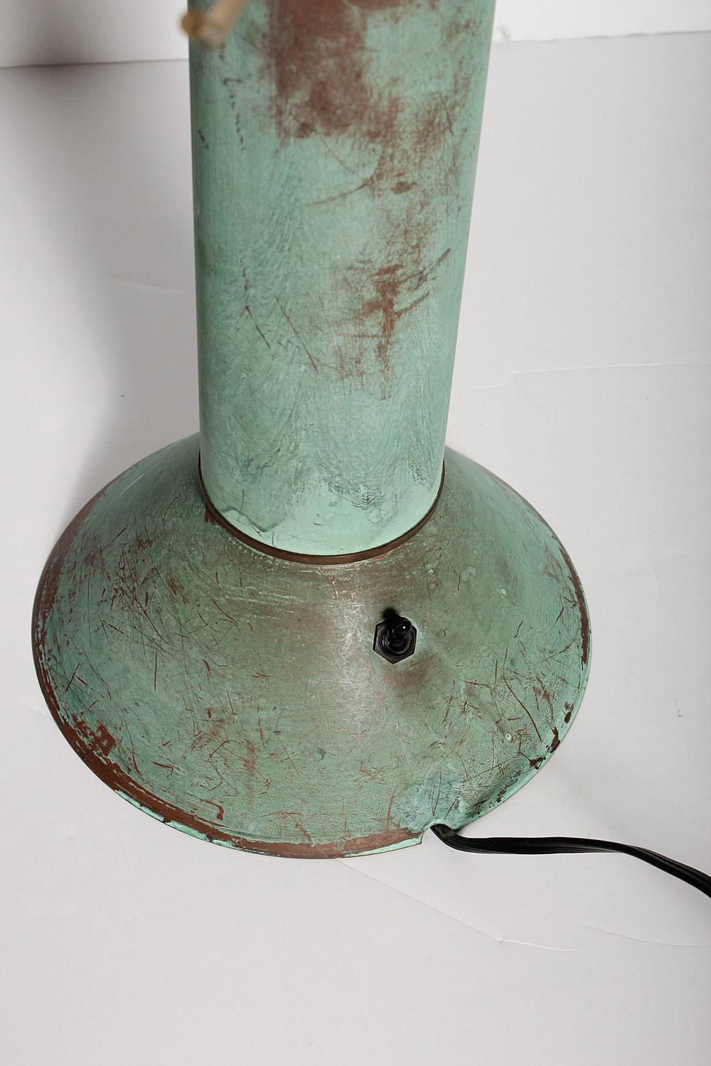 Patinated Copper Table Lamp by Ron Rezek, circa 1980 1