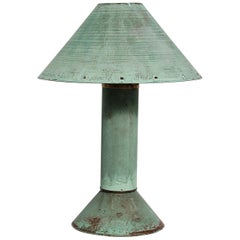 Patinated Copper Table Lamp by Ron Rezek, circa 1980