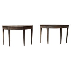 Demi Lunes Patinado Siglo XVIII - Italia Demi Lunes Patinado Siglo XVIII - Italia