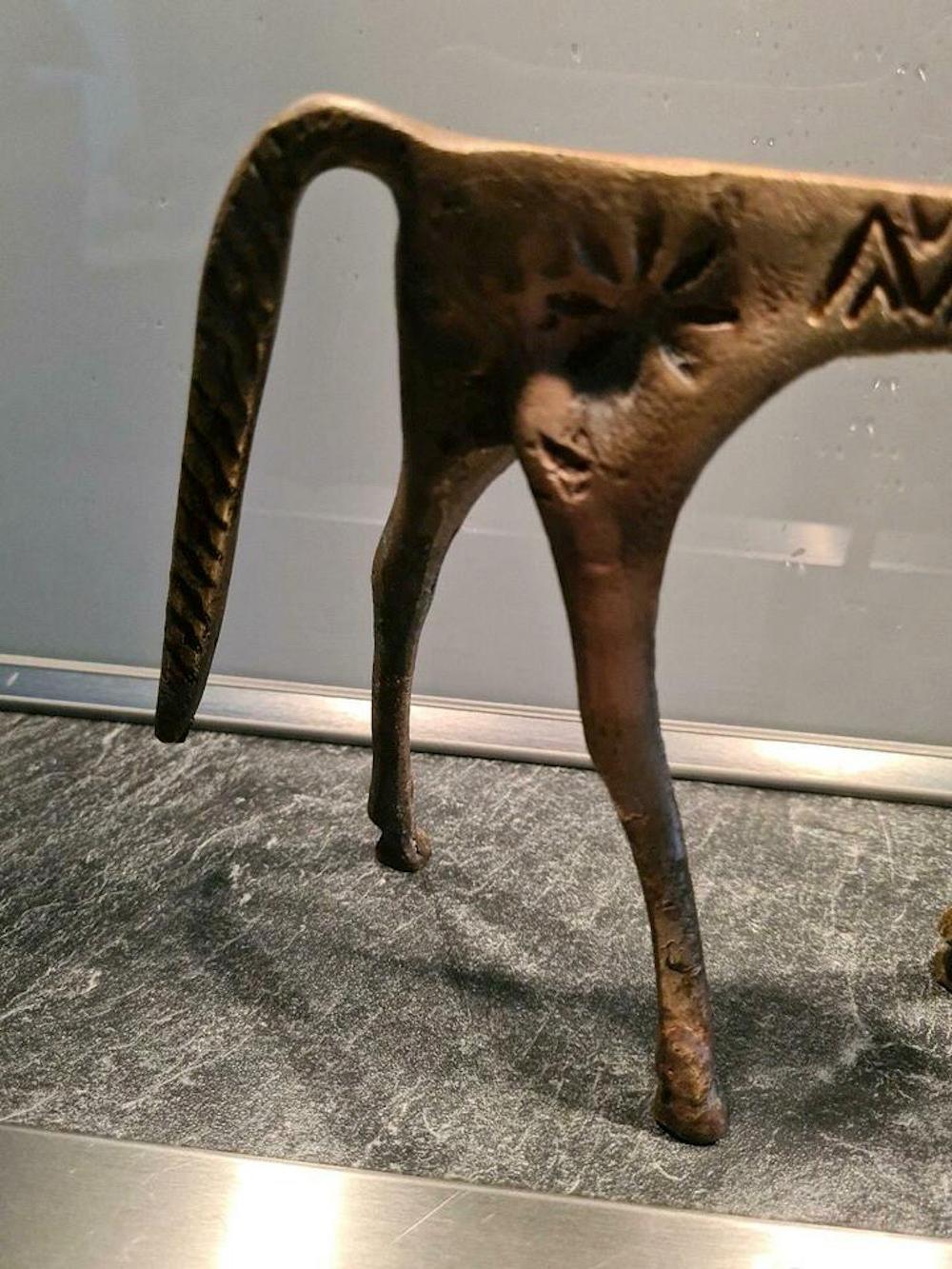 Mid-20th Century Patinated Etruscan Brass Horse Sculpture in Style of Pepe Mendoza